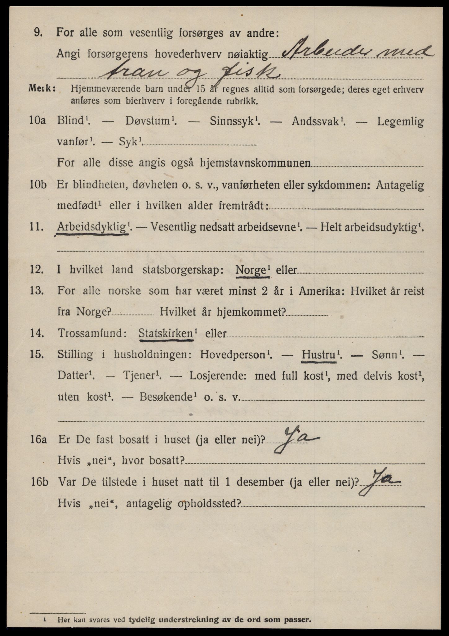 SAT, 1920 census for Borgund, 1920, p. 9845