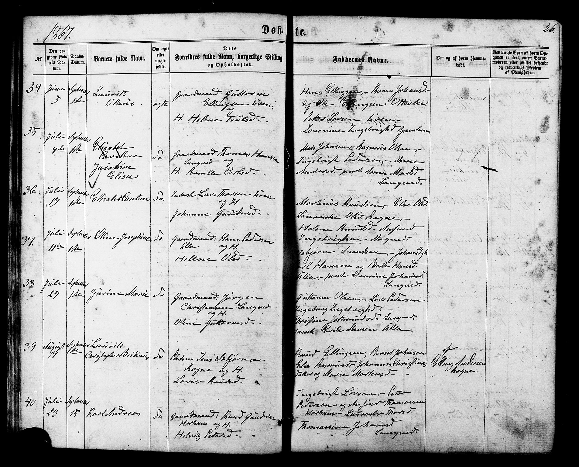 Ministerialprotokoller, klokkerbøker og fødselsregistre - Møre og Romsdal, AV/SAT-A-1454/536/L0498: Parish register (official) no. 536A07, 1862-1875, p. 26