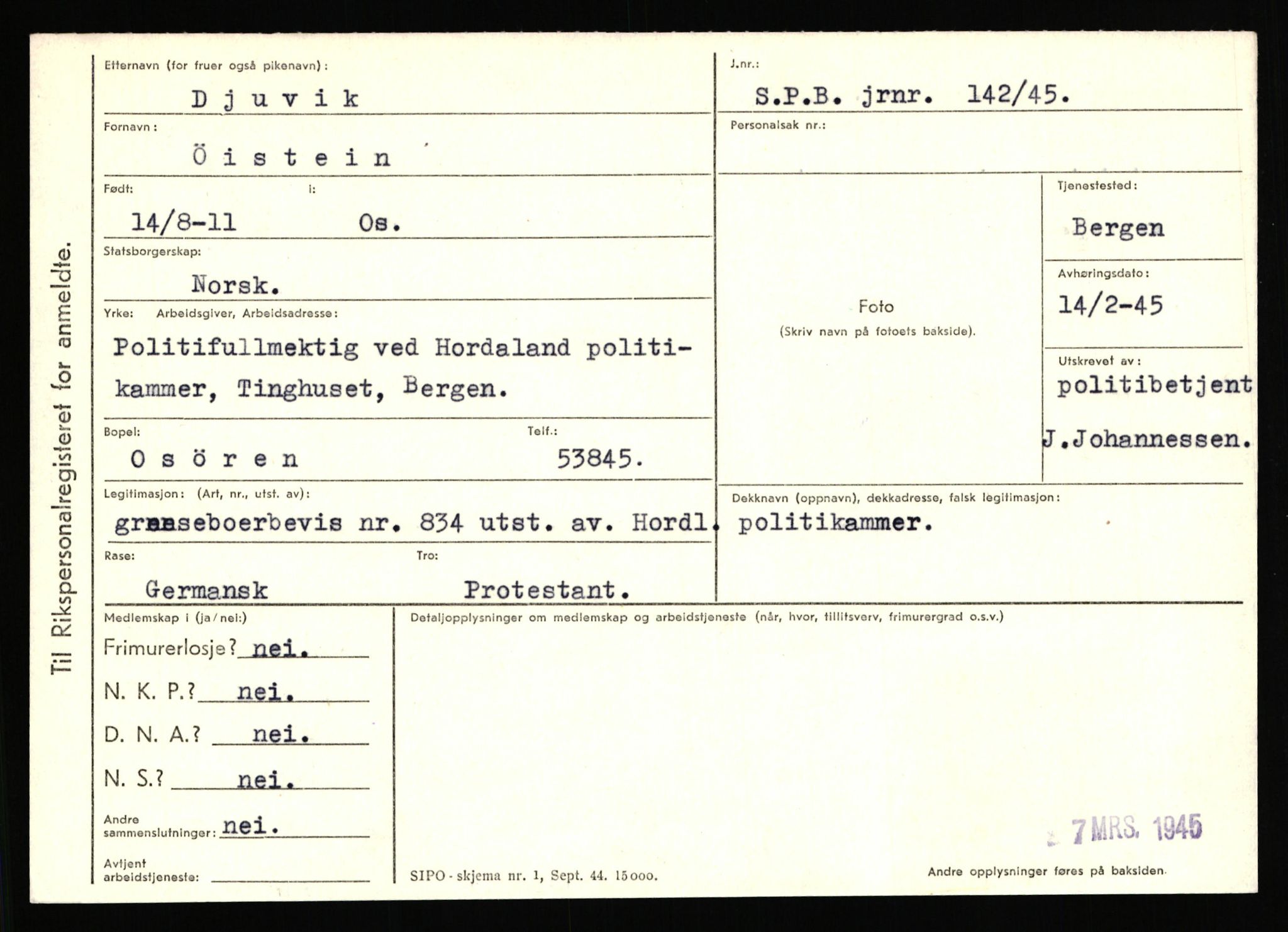 Statspolitiet - Hovedkontoret / Osloavdelingen, AV/RA-S-1329/C/Ca/L0003: Brechan - Eichinger	, 1943-1945, p. 4054