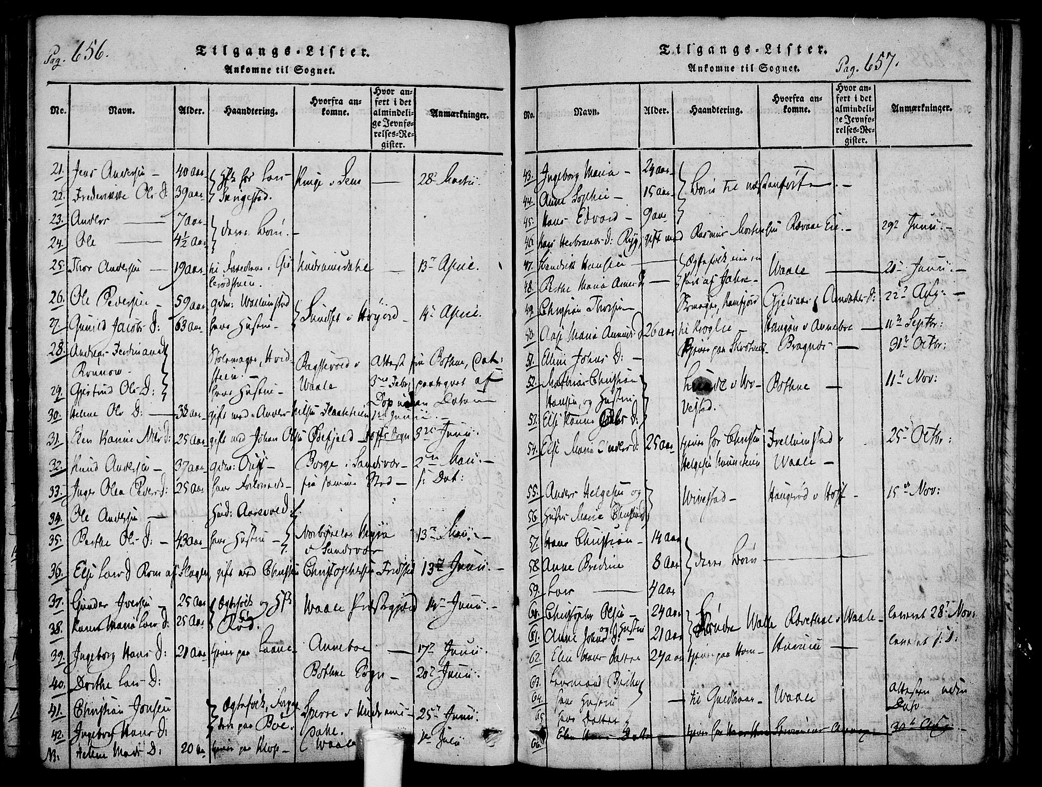 Ramnes kirkebøker, SAKO/A-314/F/Fa/L0004: Parish register (official) no. I 4, 1813-1840, p. 656-657