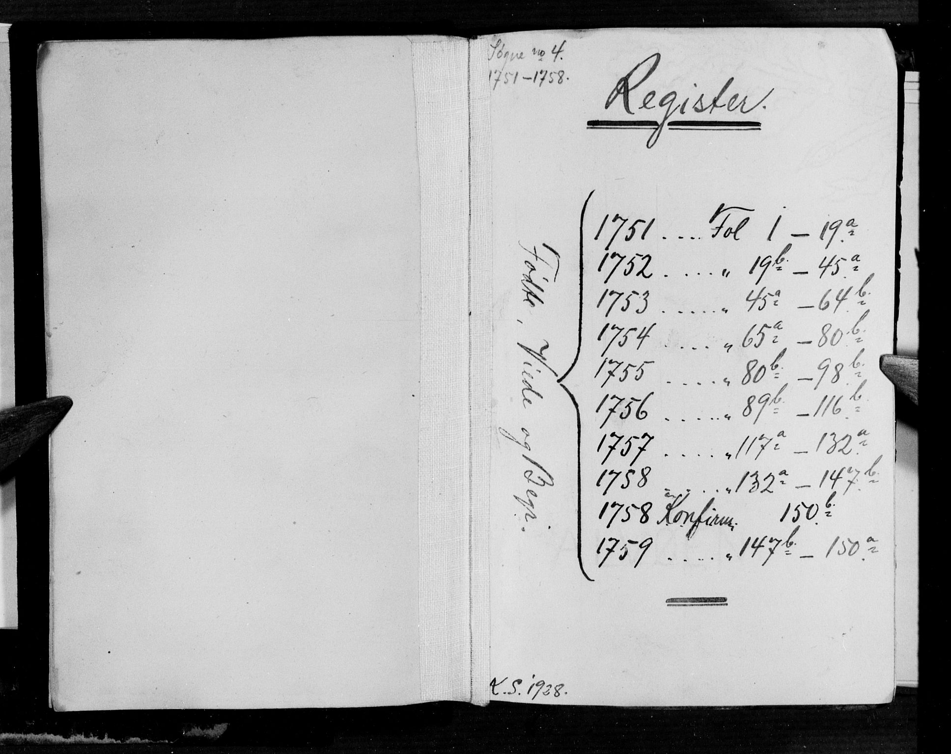 Søgne sokneprestkontor, SAK/1111-0037/F/Fa/Fab/L0003: Parish register (official) no. A 3, 1751-1759