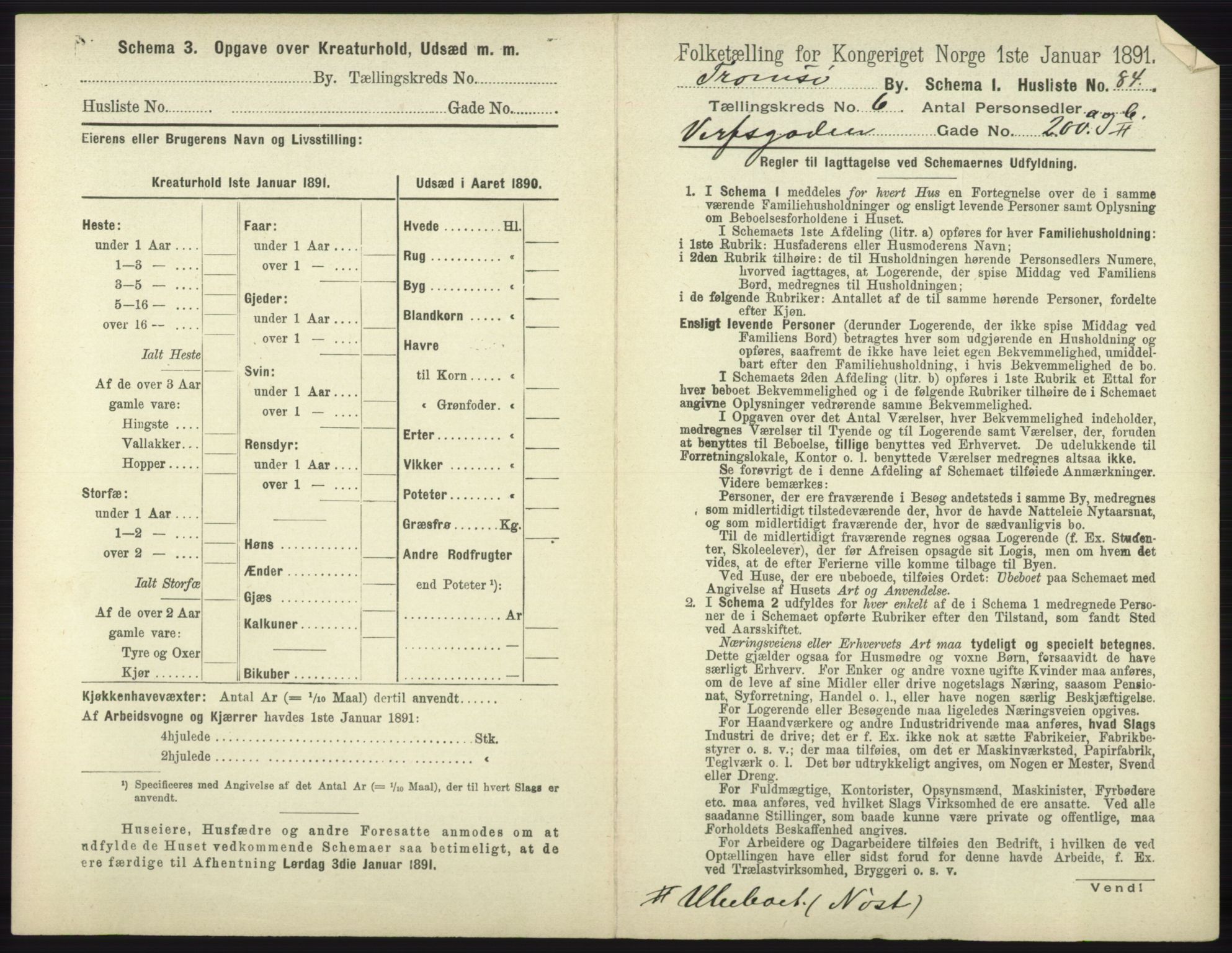 RA, 1891 census for 1902 Tromsø, 1891, p. 5549