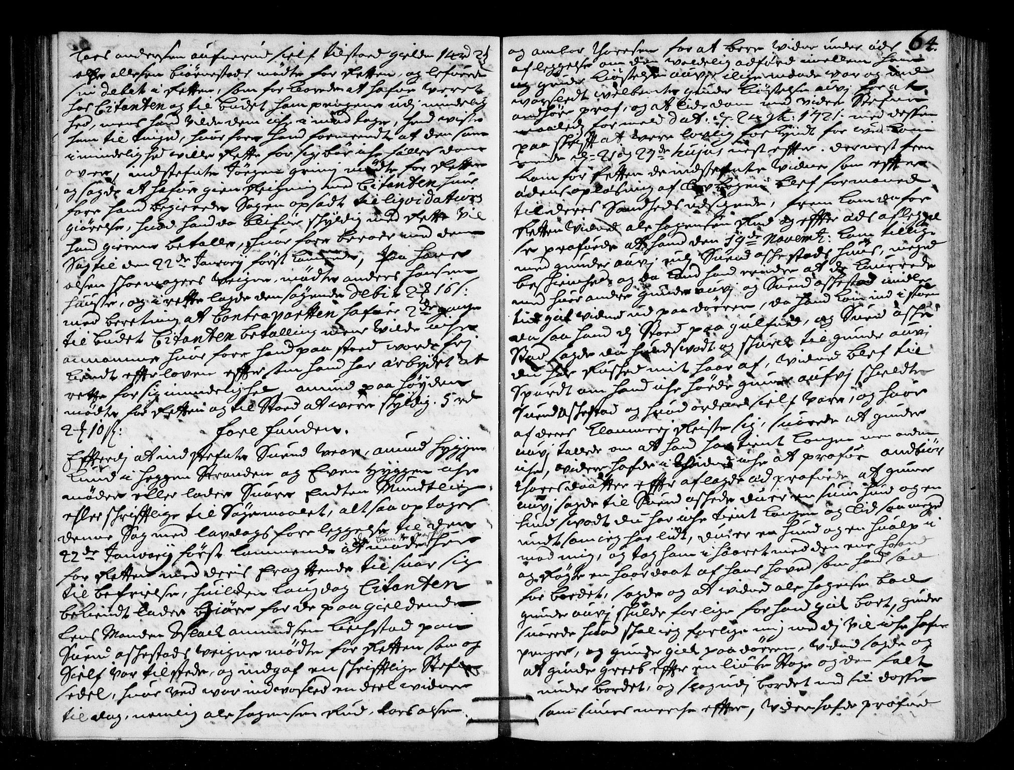 Lier, Røyken og Hurum sorenskriveri, SAKO/A-89/F/Fa/L0045: Tingbok, 1721-1724, p. 64