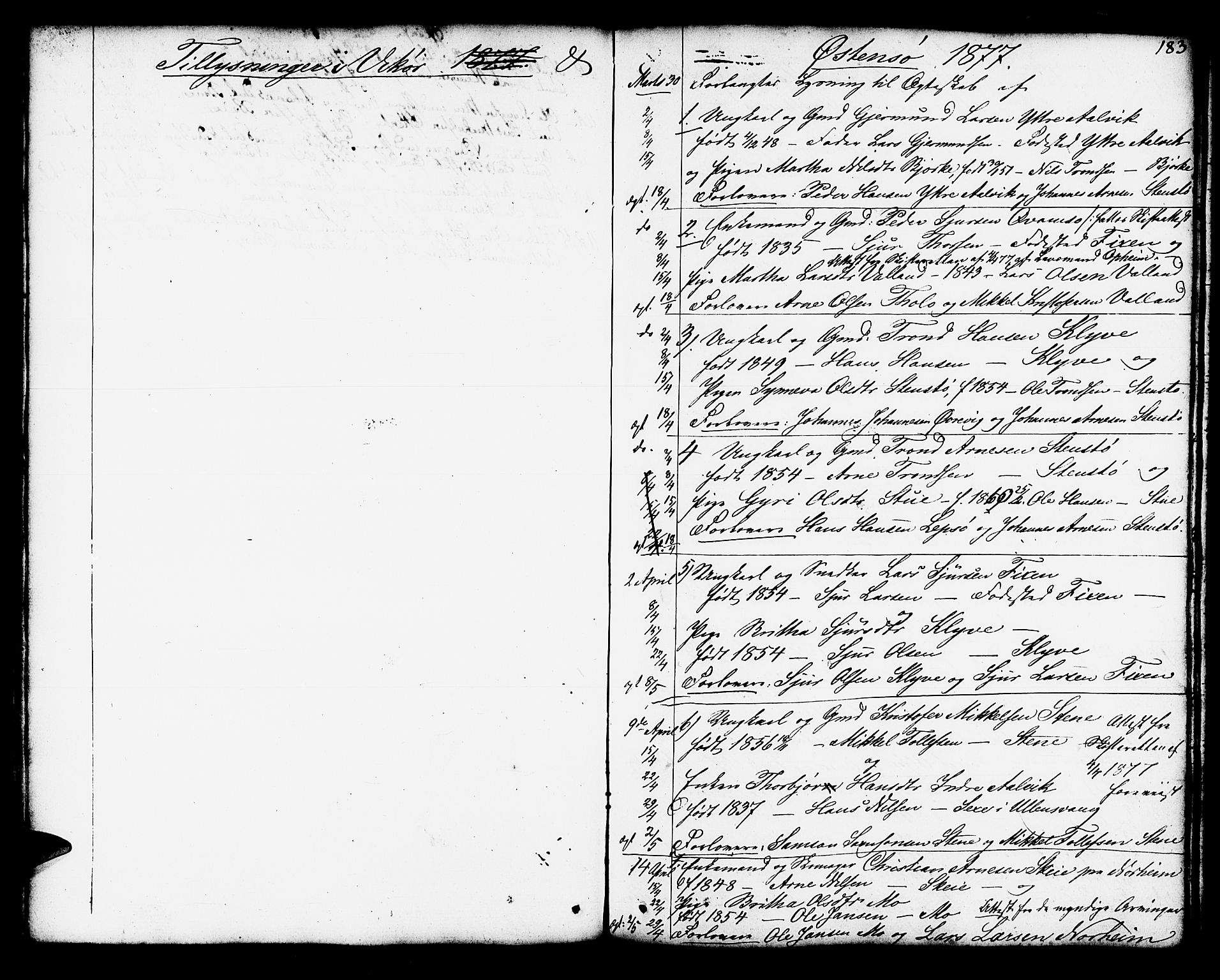 Kvam sokneprestembete, SAB/A-76201/H/Haa: Parish register (official) no. A 5, 1796-1832, p. 183