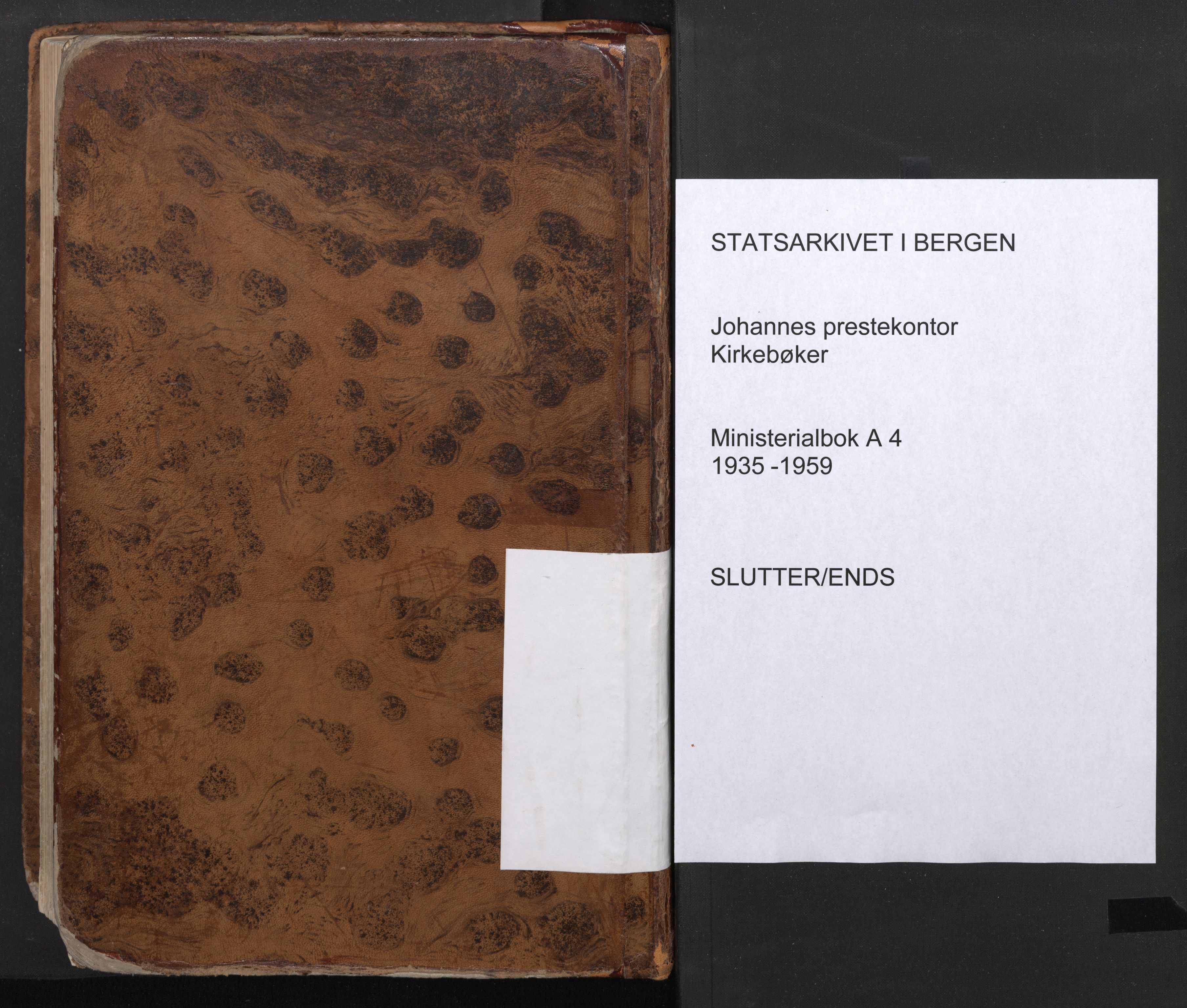 Johanneskirken sokneprestembete, AV/SAB-A-76001/H/Haa/L0003: Parish register (official) no. A 4, 1935-1959