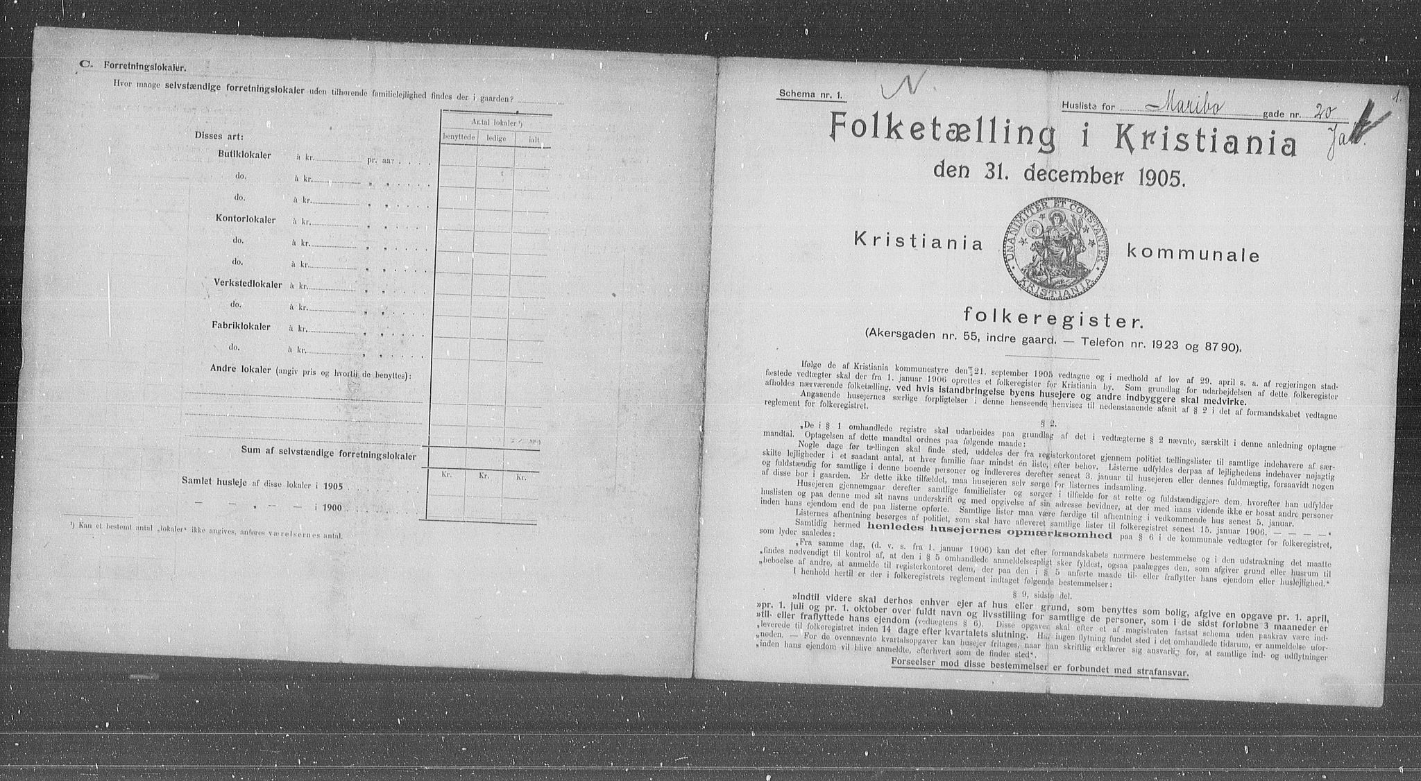 OBA, Municipal Census 1905 for Kristiania, 1905, p. 32997