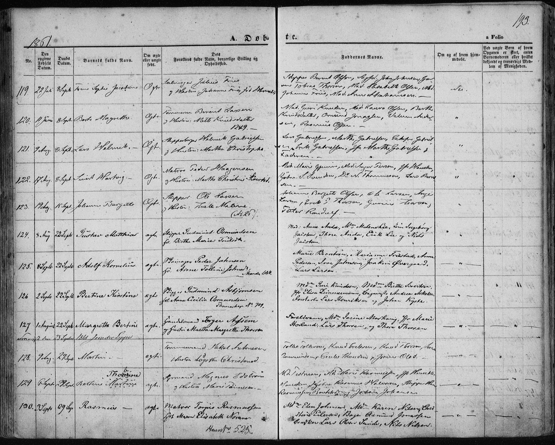 Domkirken sokneprestkontor, AV/SAST-A-101812/001/30/30BA/L0017: Parish register (official) no. A 16, 1855-1867, p. 193