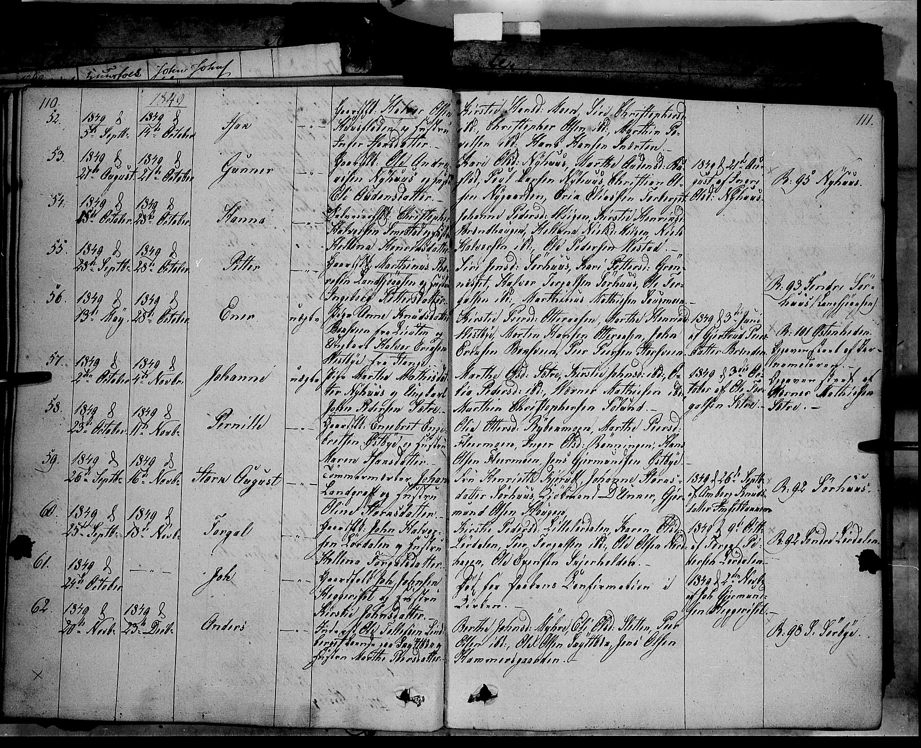 Trysil prestekontor, AV/SAH-PREST-046/H/Ha/Haa/L0004: Parish register (official) no. 4 /1, 1842-1850, p. 110-111