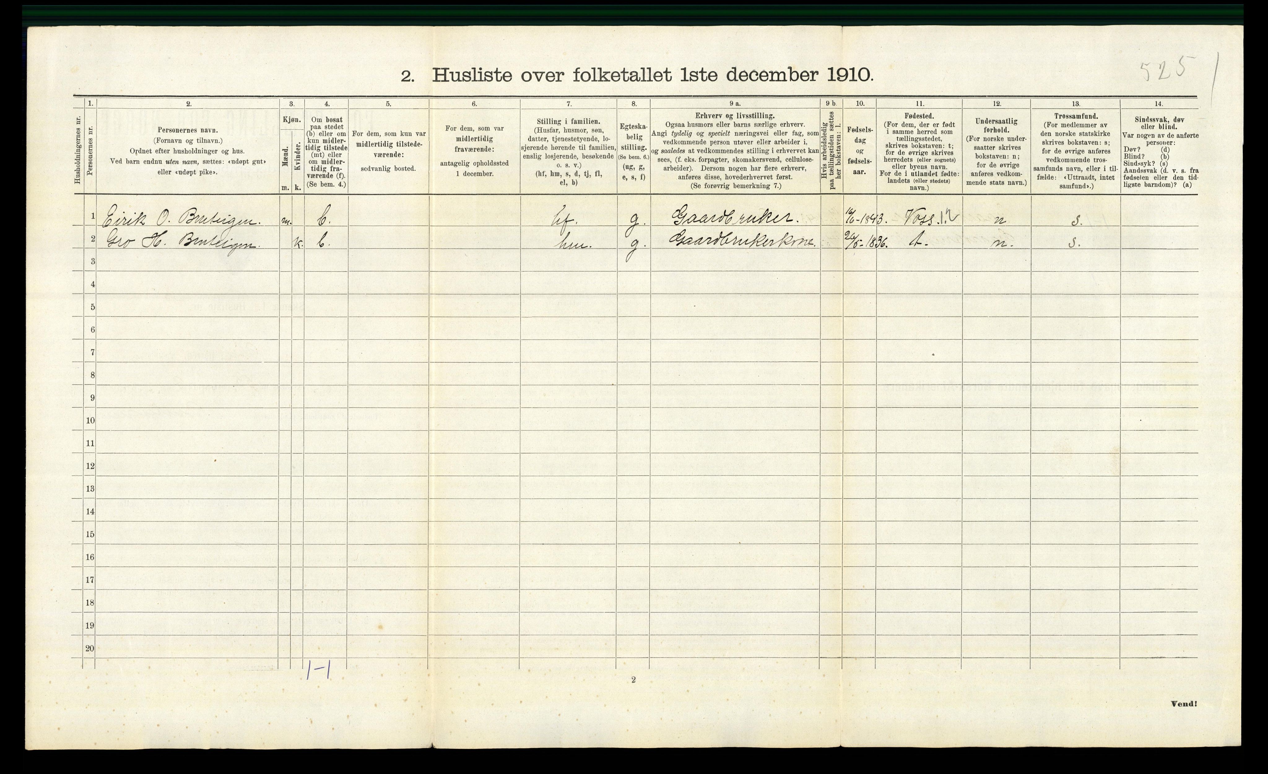 RA, 1910 census for Ål, 1910, p. 672