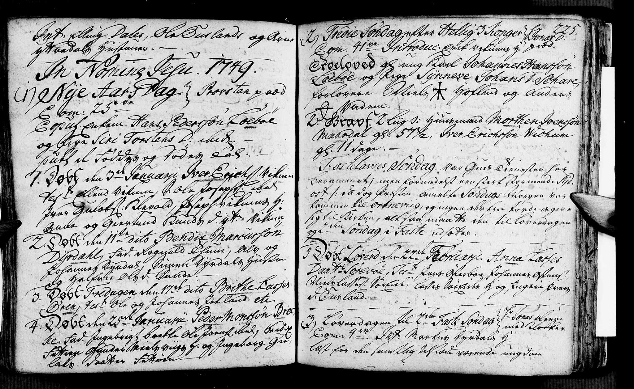 Vik sokneprestembete, AV/SAB-A-81501/H/Haa/Haaa/L0002: Parish register (official) no. A 2 / 3, 1740-1755, p. 225