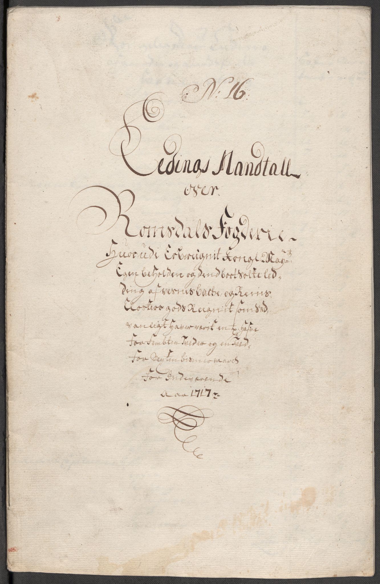 Rentekammeret inntil 1814, Reviderte regnskaper, Fogderegnskap, RA/EA-4092/R55/L3664: Fogderegnskap Romsdal, 1717, p. 138