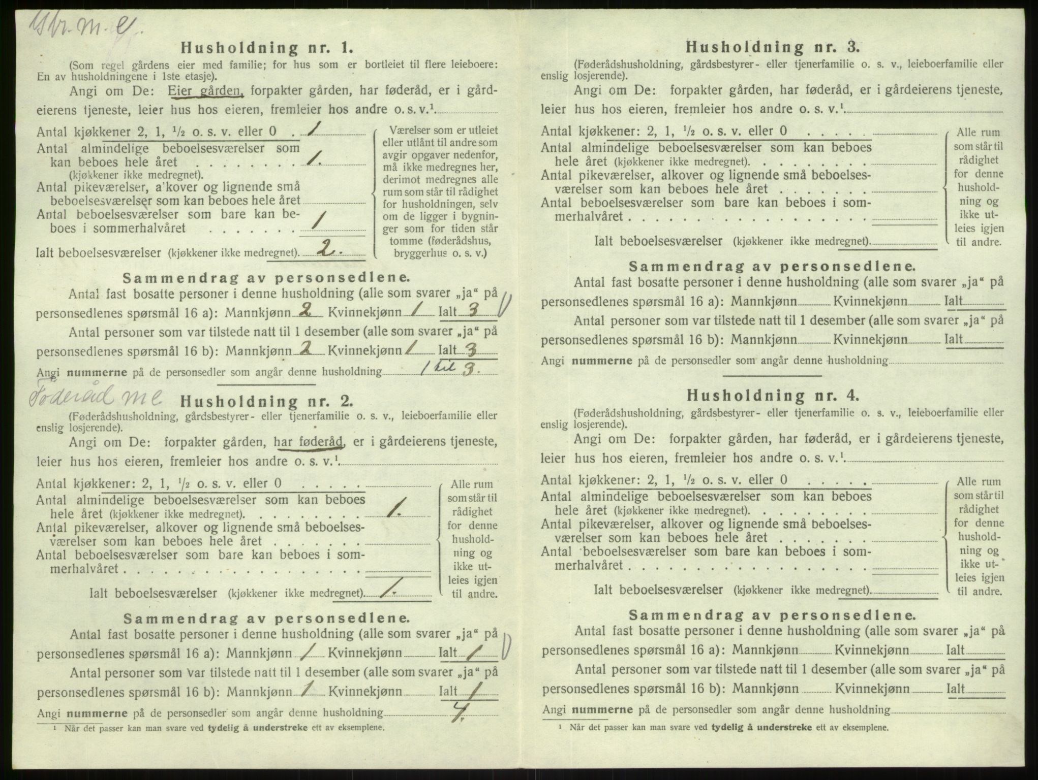 SAB, 1920 census for Austrheim, 1920, p. 613