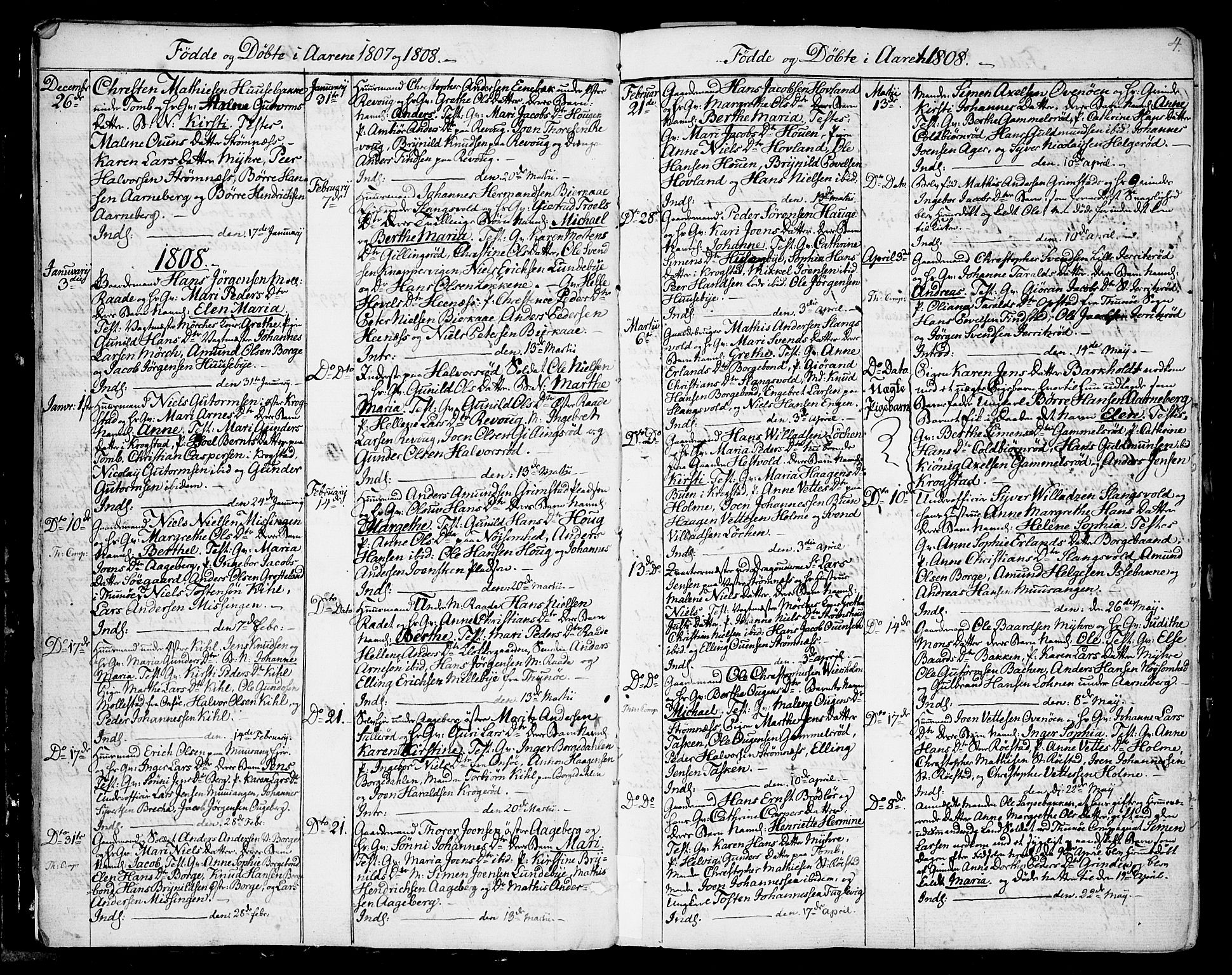 Råde prestekontor kirkebøker, SAO/A-2009/F/Fa/L0003: Parish register (official) no. 3, 1806-1814, p. 4
