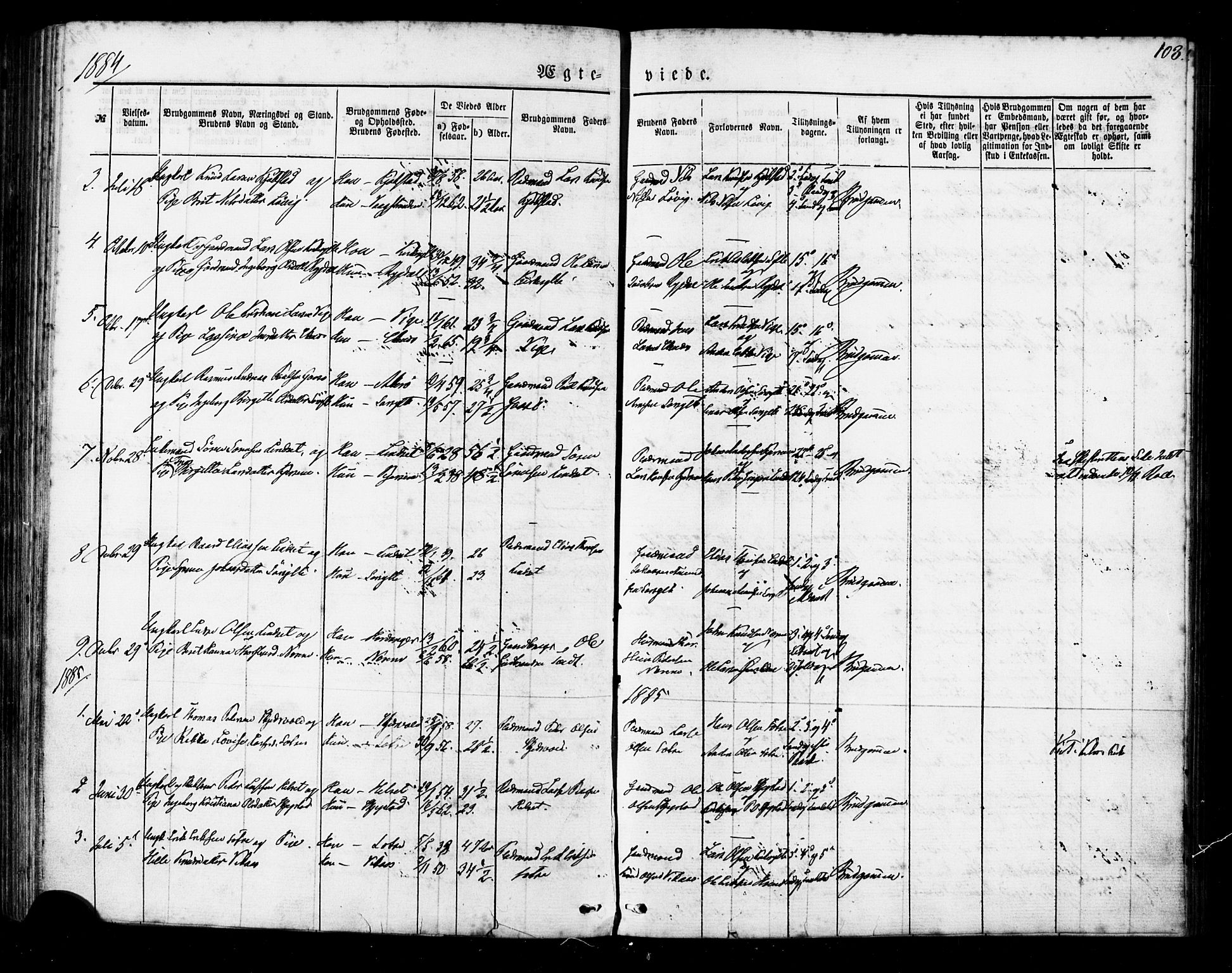 Ministerialprotokoller, klokkerbøker og fødselsregistre - Møre og Romsdal, SAT/A-1454/541/L0545: Parish register (official) no. 541A02, 1872-1886, p. 103