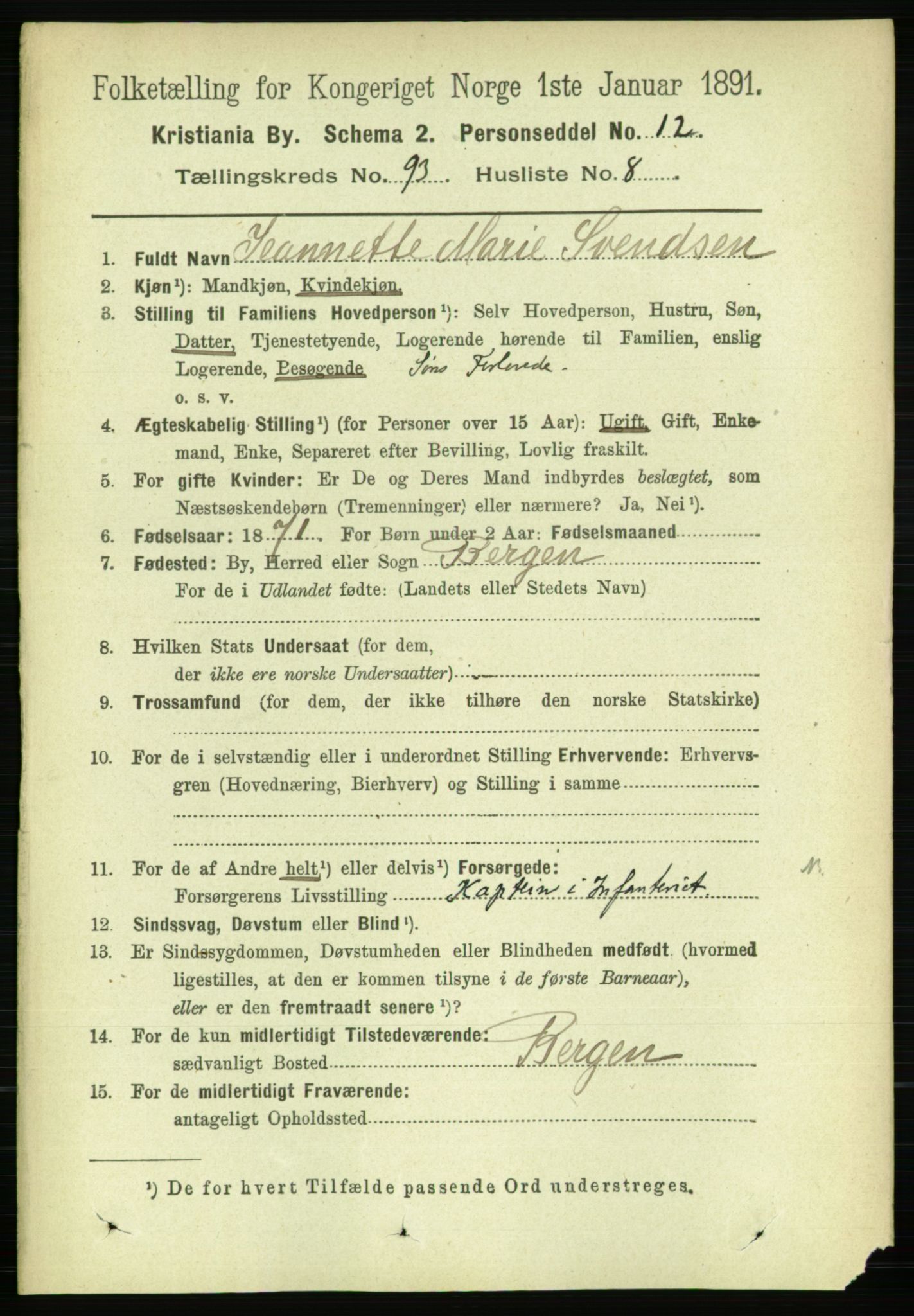 RA, 1891 census for 0301 Kristiania, 1891, p. 45766