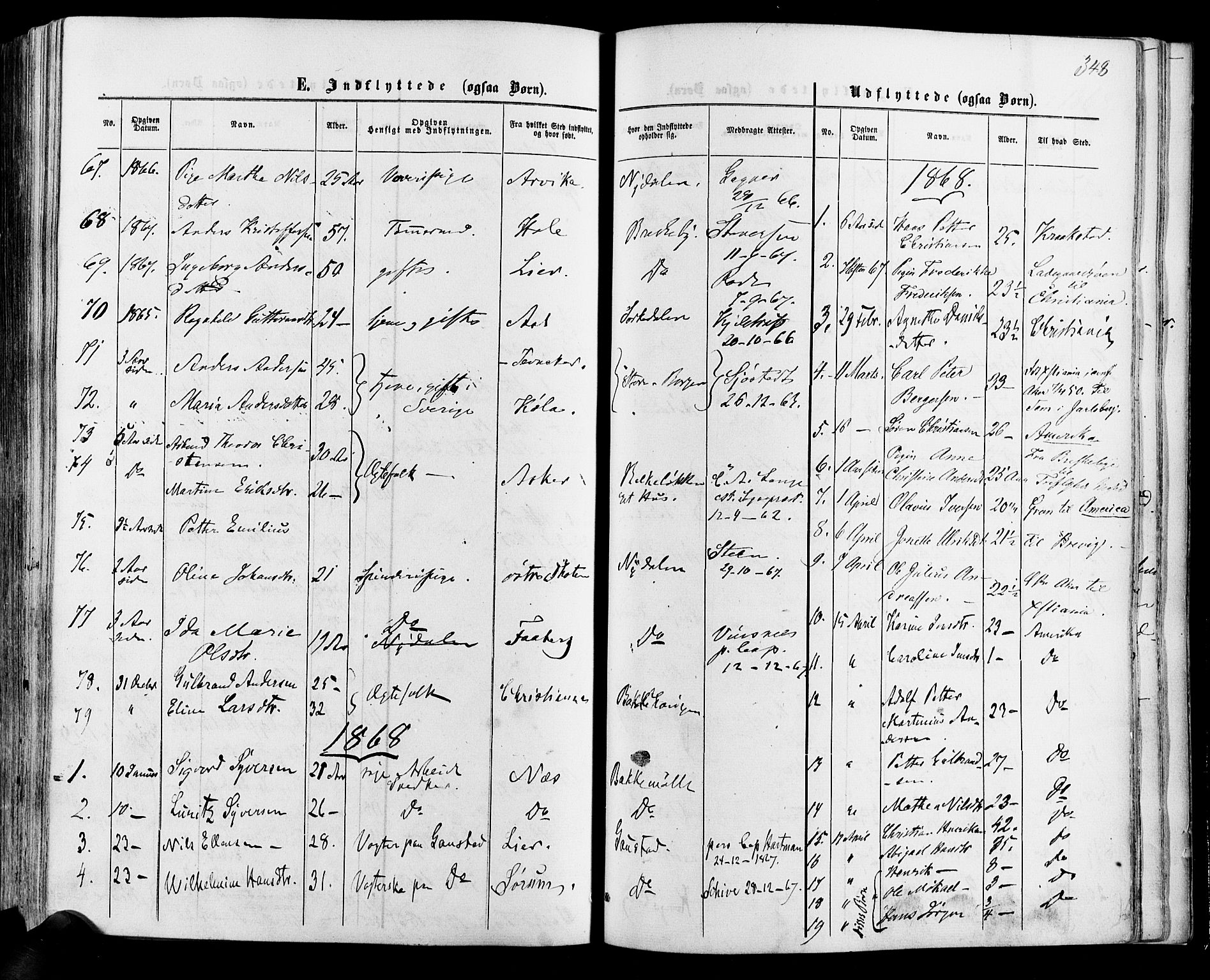 Vestre Aker prestekontor Kirkebøker, SAO/A-10025/F/Fa/L0005: Parish register (official) no. 5, 1859-1877, p. 348