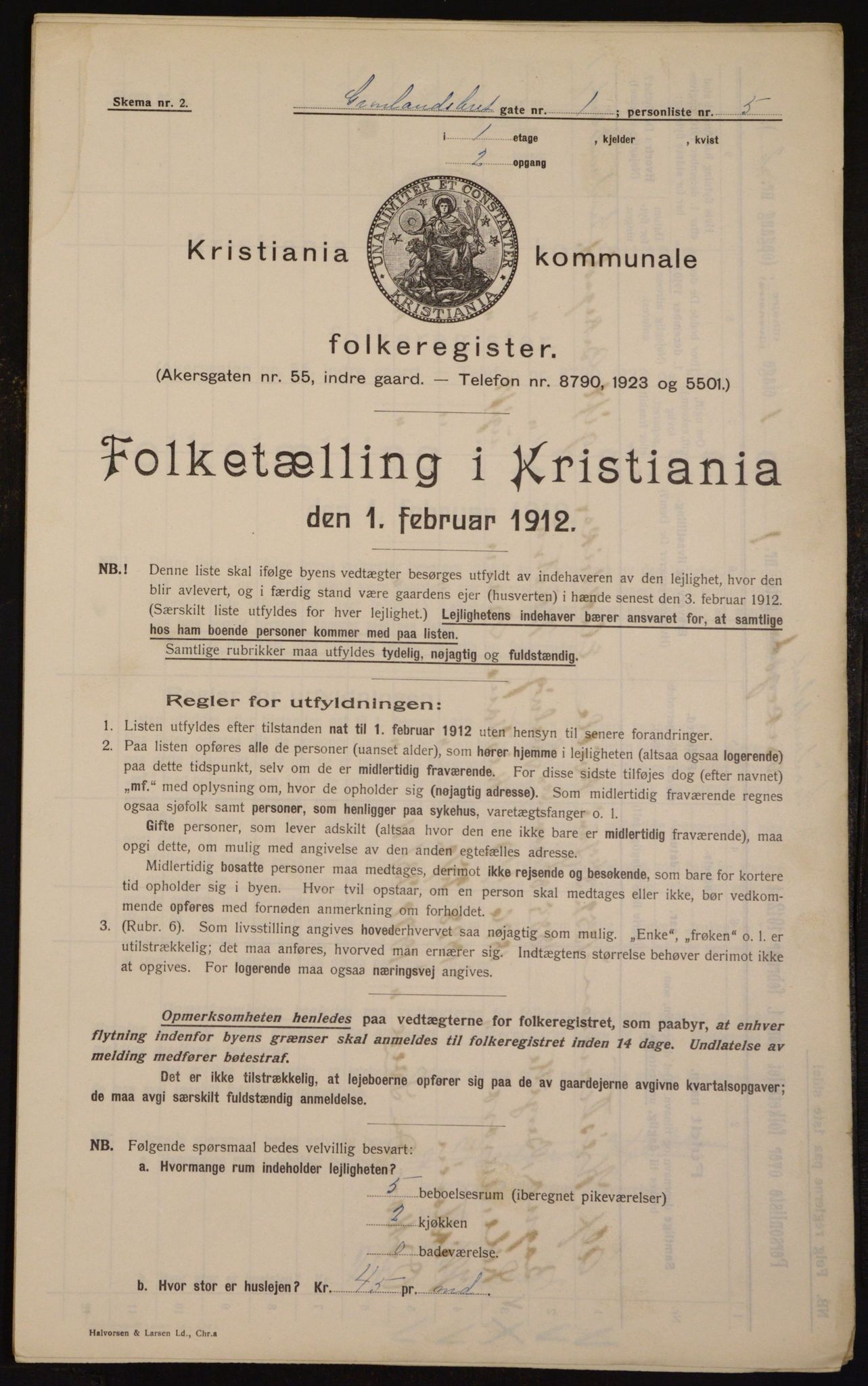 OBA, Municipal Census 1912 for Kristiania, 1912, p. 31396