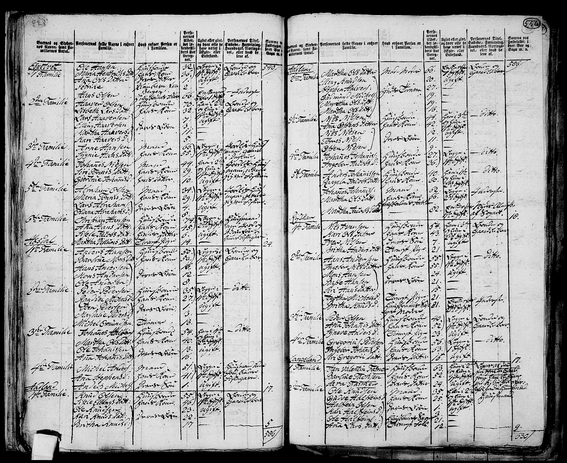 RA, 1801 census for 1254P Hamre, 1801, p. 555b-556a