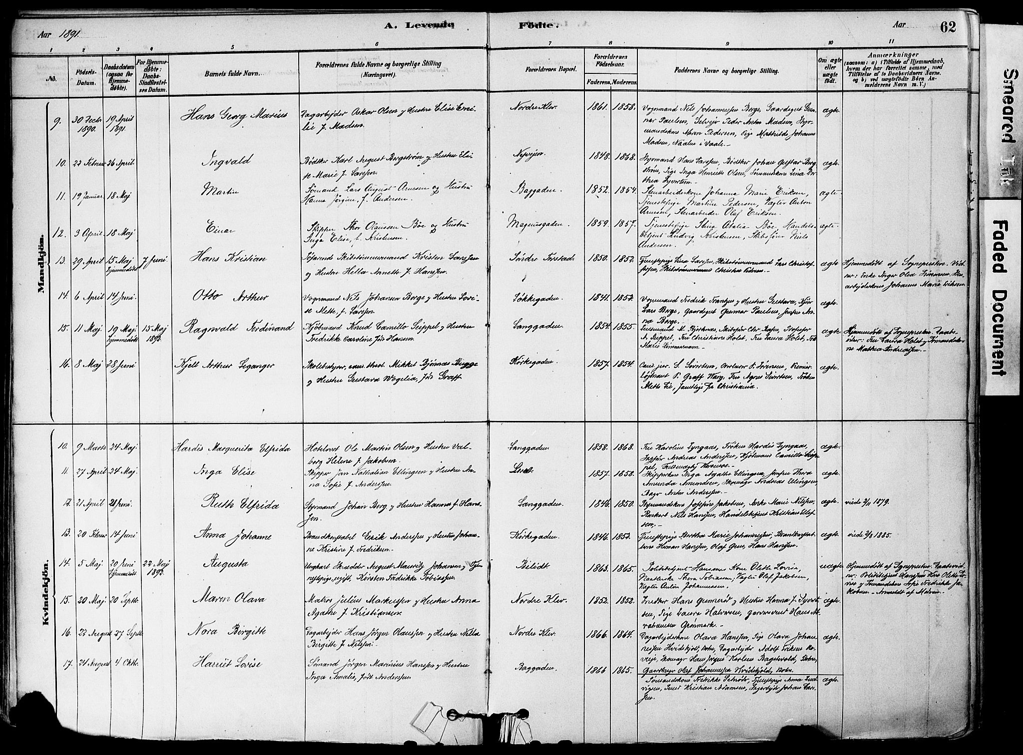 Holmestrand kirkebøker, SAKO/A-346/F/Fa/L0004: Parish register (official) no. 4, 1880-1901, p. 62