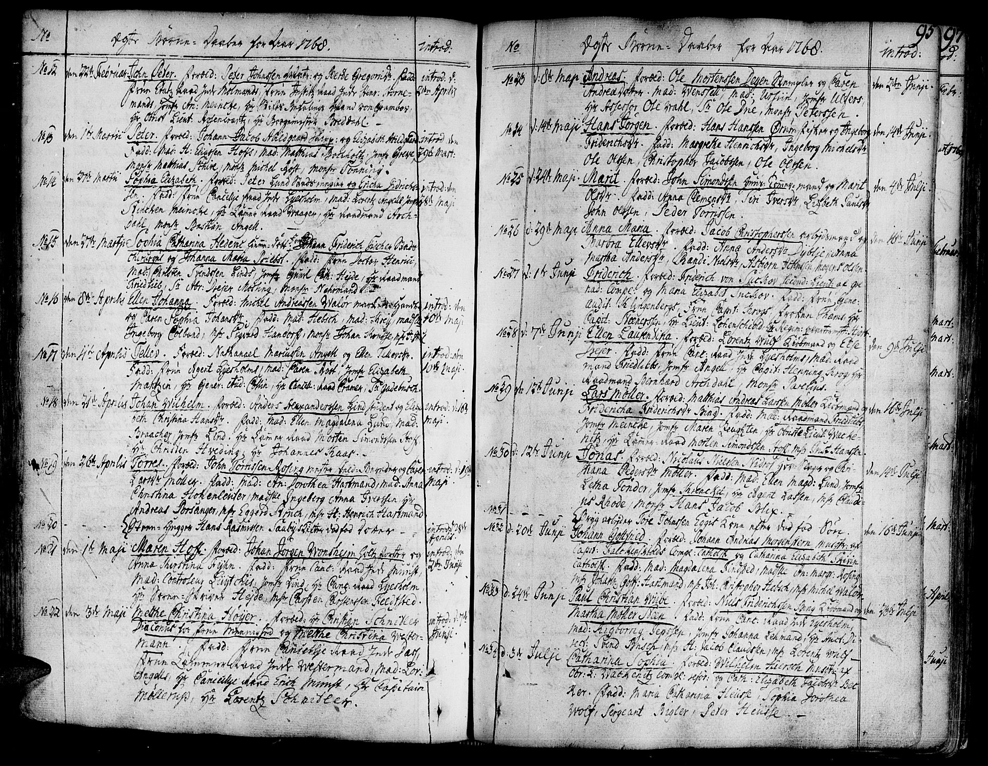 Ministerialprotokoller, klokkerbøker og fødselsregistre - Sør-Trøndelag, SAT/A-1456/602/L0103: Parish register (official) no. 602A01, 1732-1774, p. 95