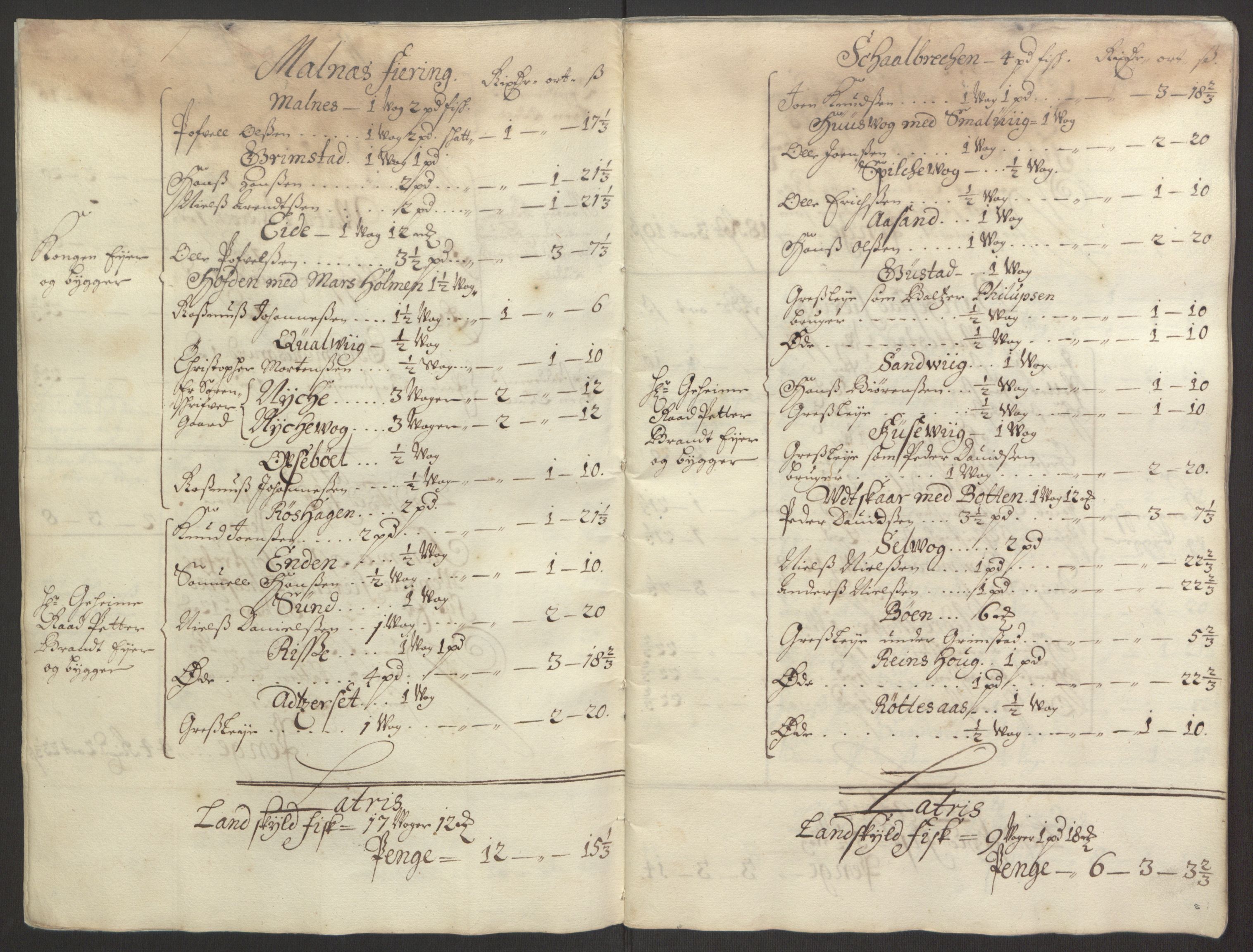 Rentekammeret inntil 1814, Reviderte regnskaper, Fogderegnskap, RA/EA-4092/R67/L4677: Fogderegnskap Vesterålen, Andenes og Lofoten, 1694-1695, p. 19