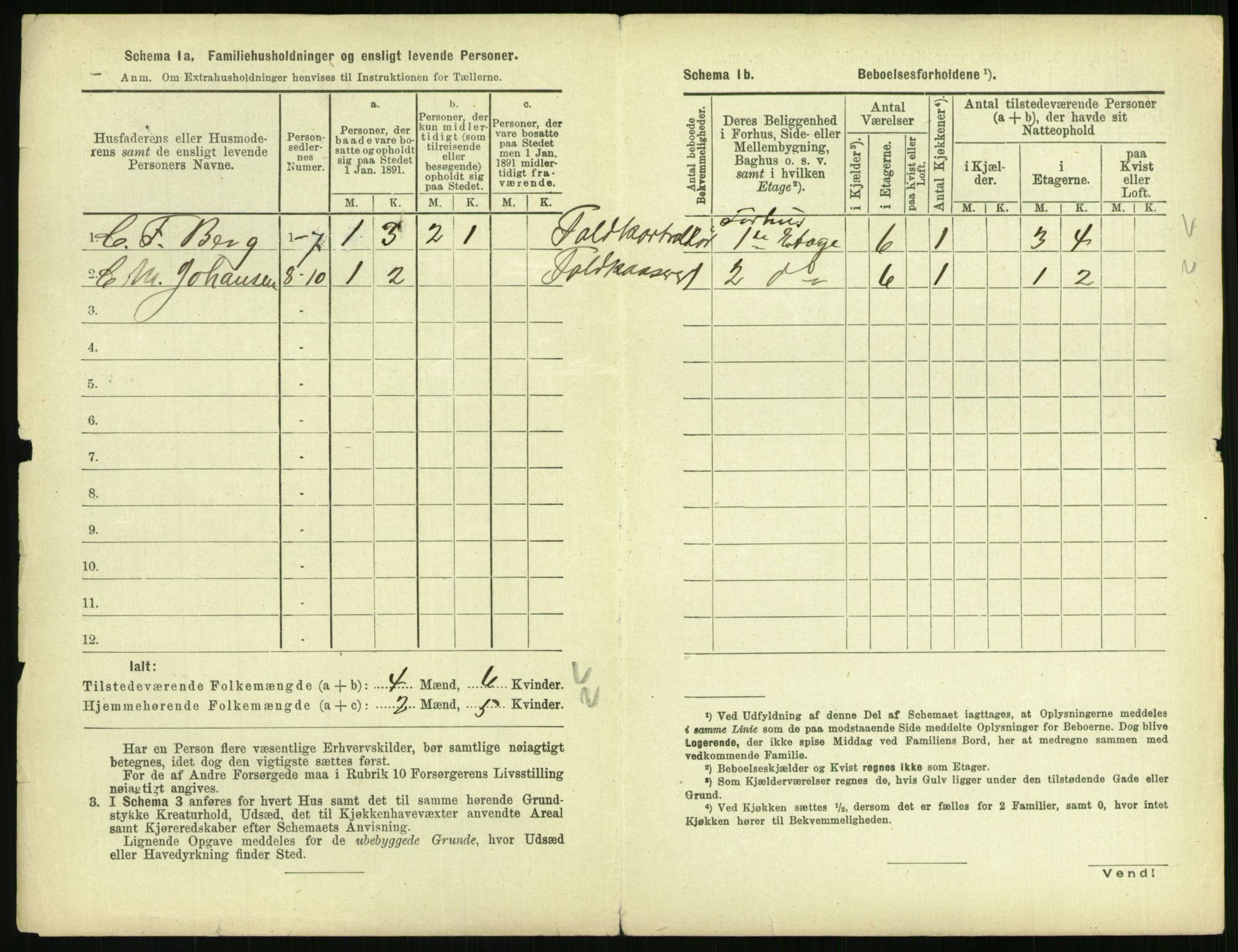 RA, 1891 census for 0804 Brevik, 1891, p. 20