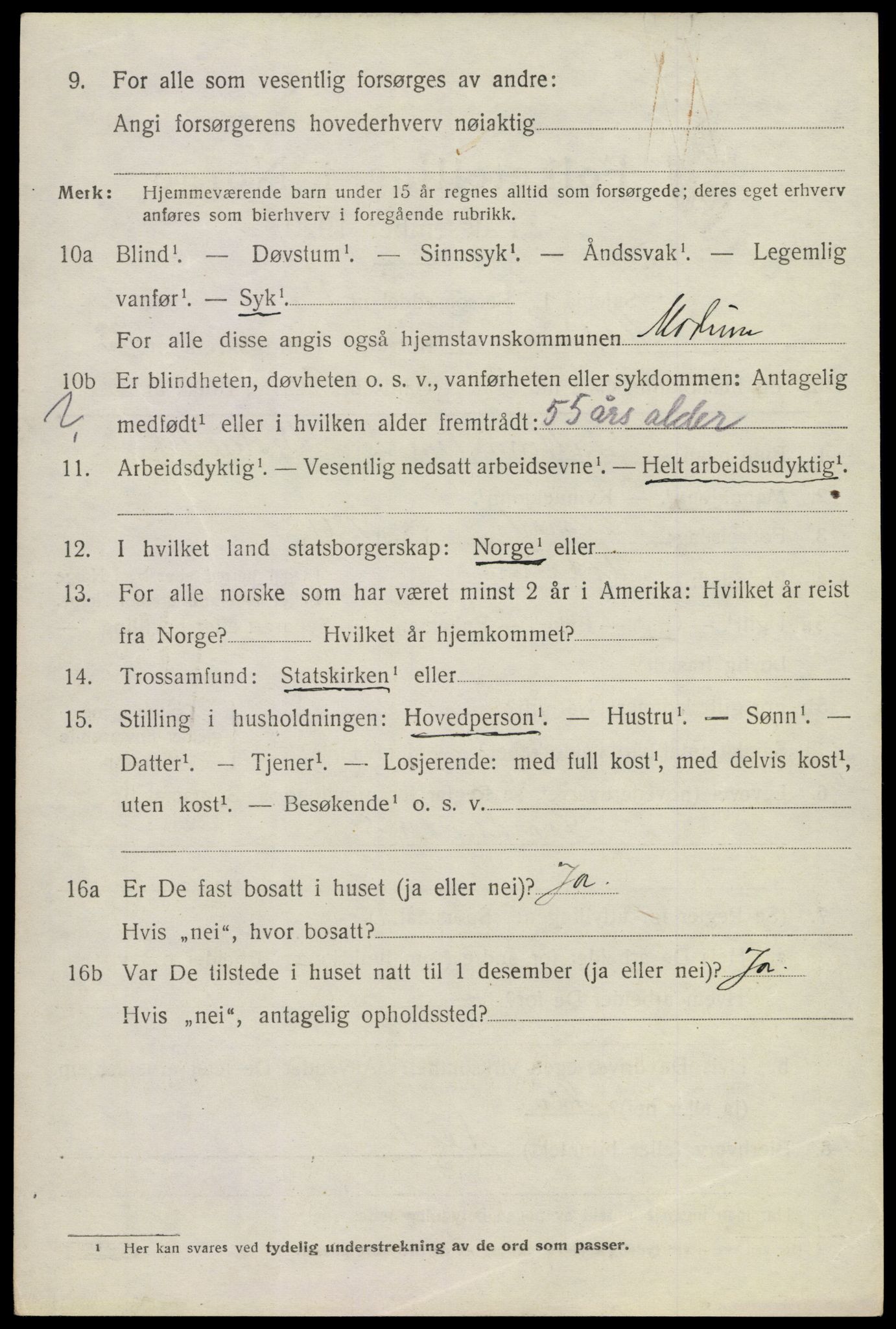 SAKO, 1920 census for Modum, 1920, p. 15218