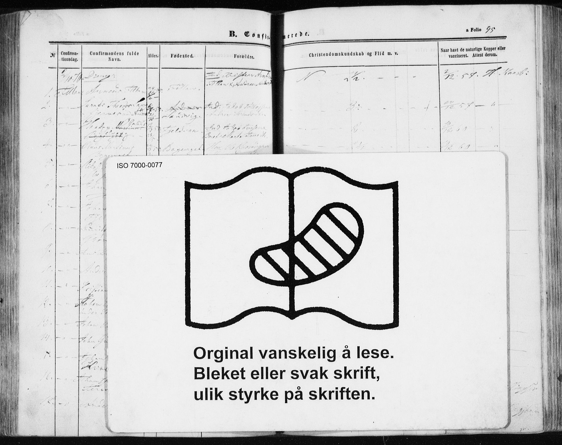 Ministerialprotokoller, klokkerbøker og fødselsregistre - Sør-Trøndelag, SAT/A-1456/634/L0531: Parish register (official) no. 634A07, 1861-1870, p. 95