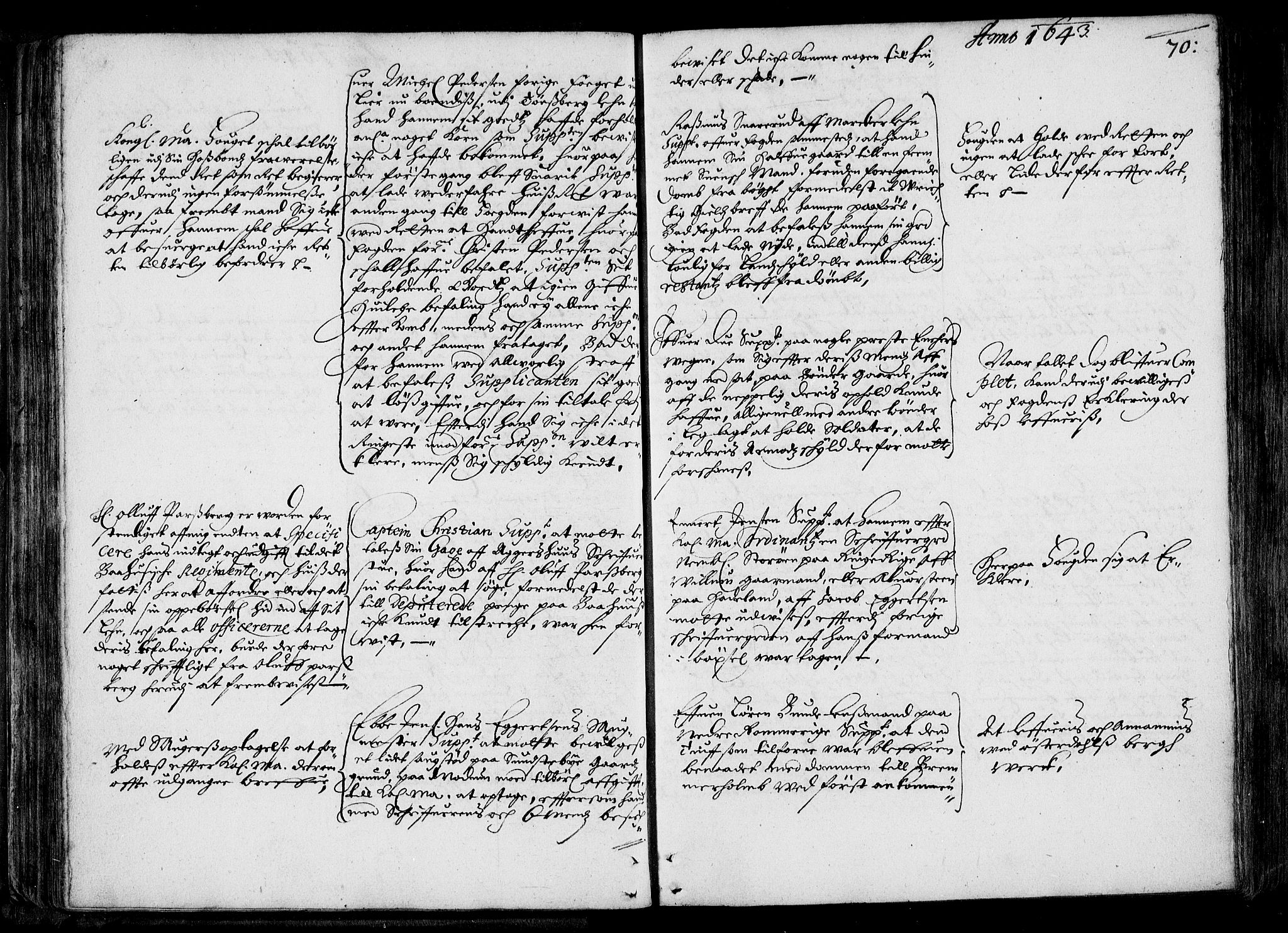 Stattholderembetet 1572-1771, AV/RA-EA-2870/Ac/L0001: Supplikasjons- og resolusjonsprotokoll, 1642-1650, p. 69b-70a