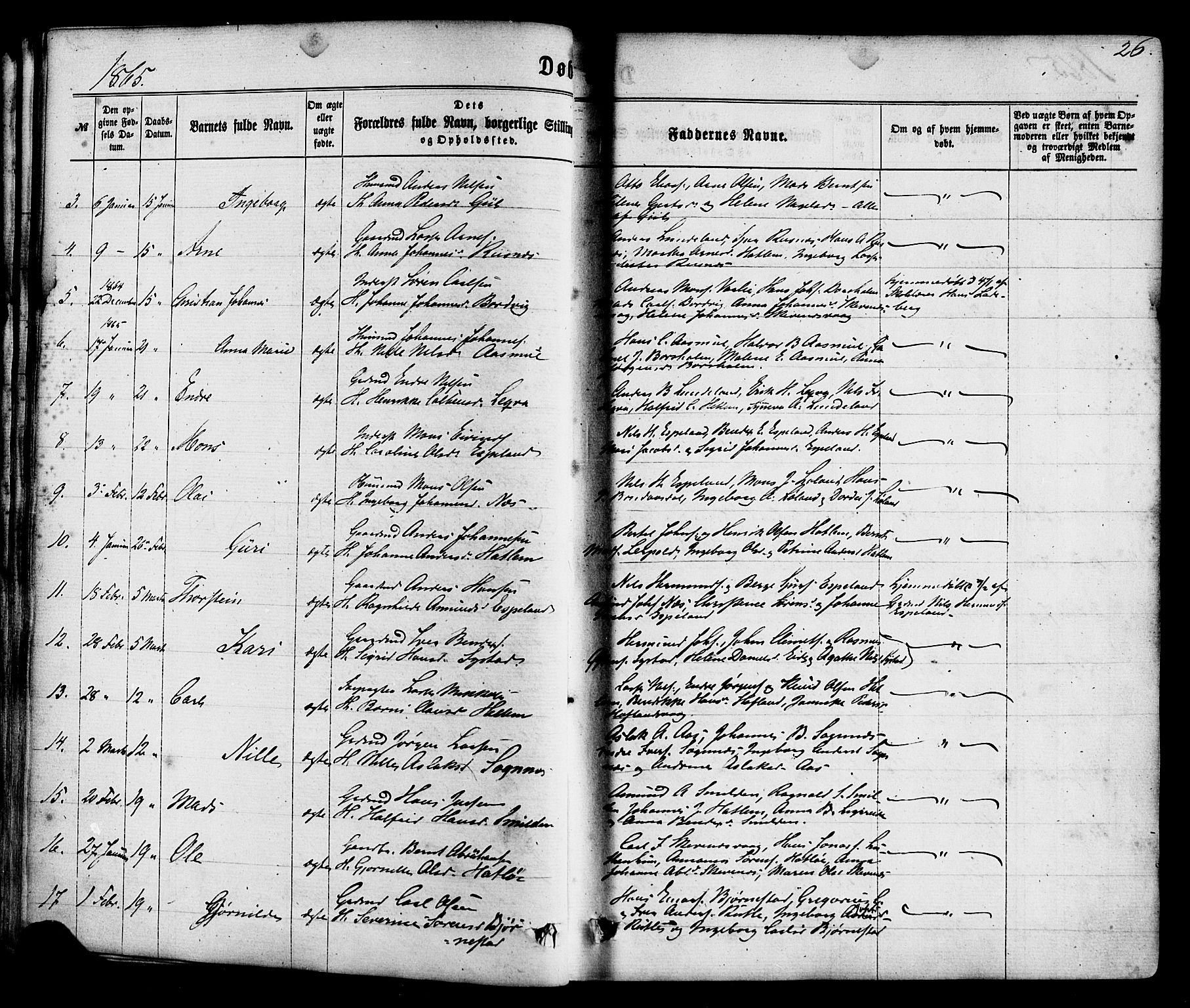 Hyllestad sokneprestembete, AV/SAB-A-80401: Parish register (official) no. A 1, 1861-1886, p. 26