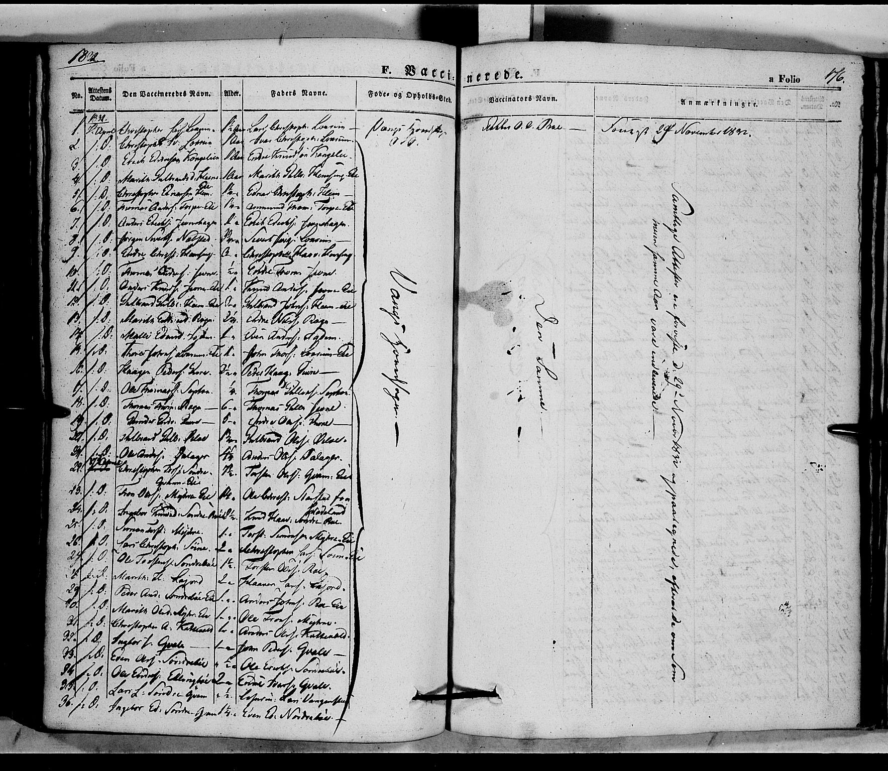 Vang prestekontor, Valdres, SAH/PREST-140/H/Ha/L0005: Parish register (official) no. 5, 1831-1845, p. 176