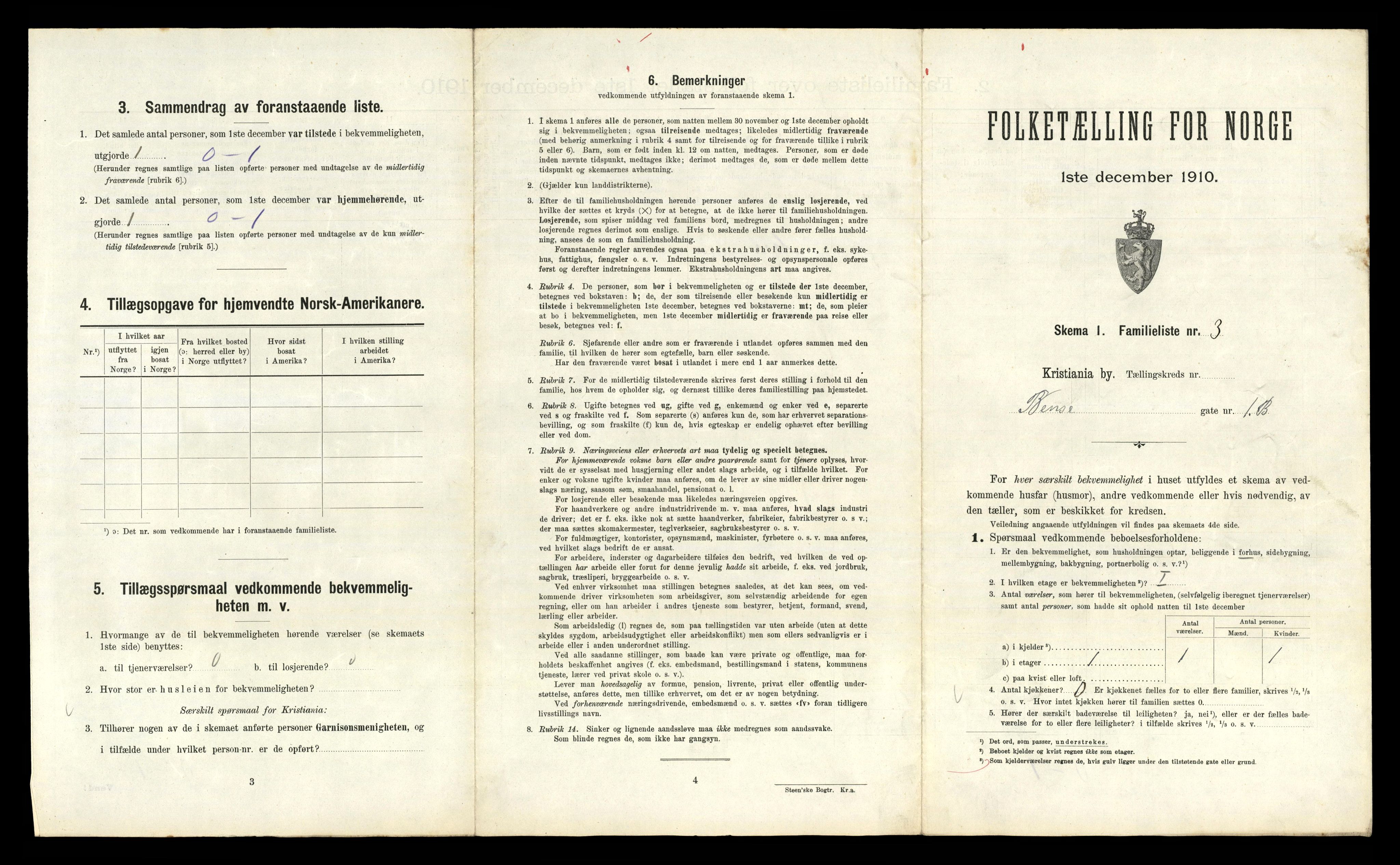 RA, 1910 census for Kristiania, 1910, p. 4619