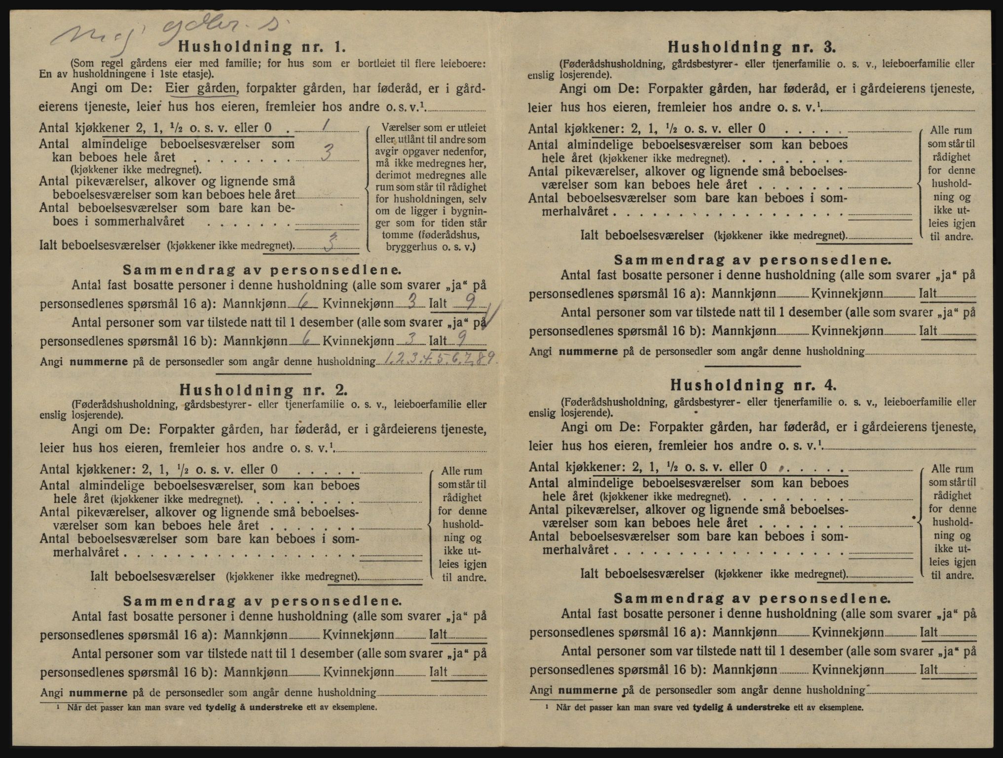 SAO, 1920 census for Glemmen, 1920, p. 2312