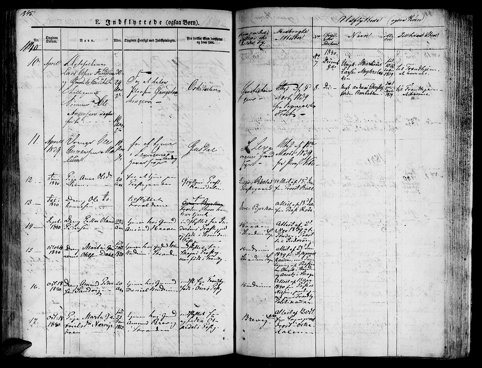 Ministerialprotokoller, klokkerbøker og fødselsregistre - Nord-Trøndelag, AV/SAT-A-1458/701/L0006: Parish register (official) no. 701A06, 1825-1841, p. 345