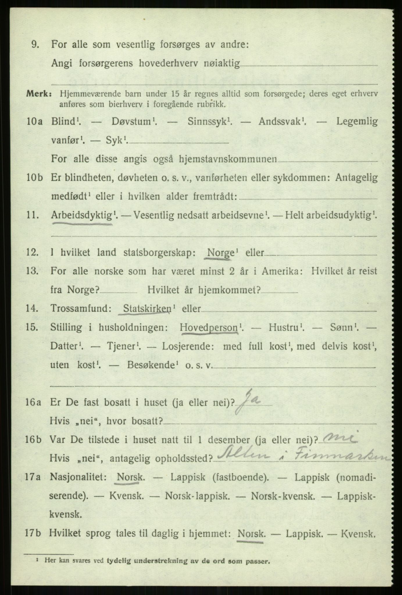 SATØ, 1920 census for Lenvik, 1920, p. 12501