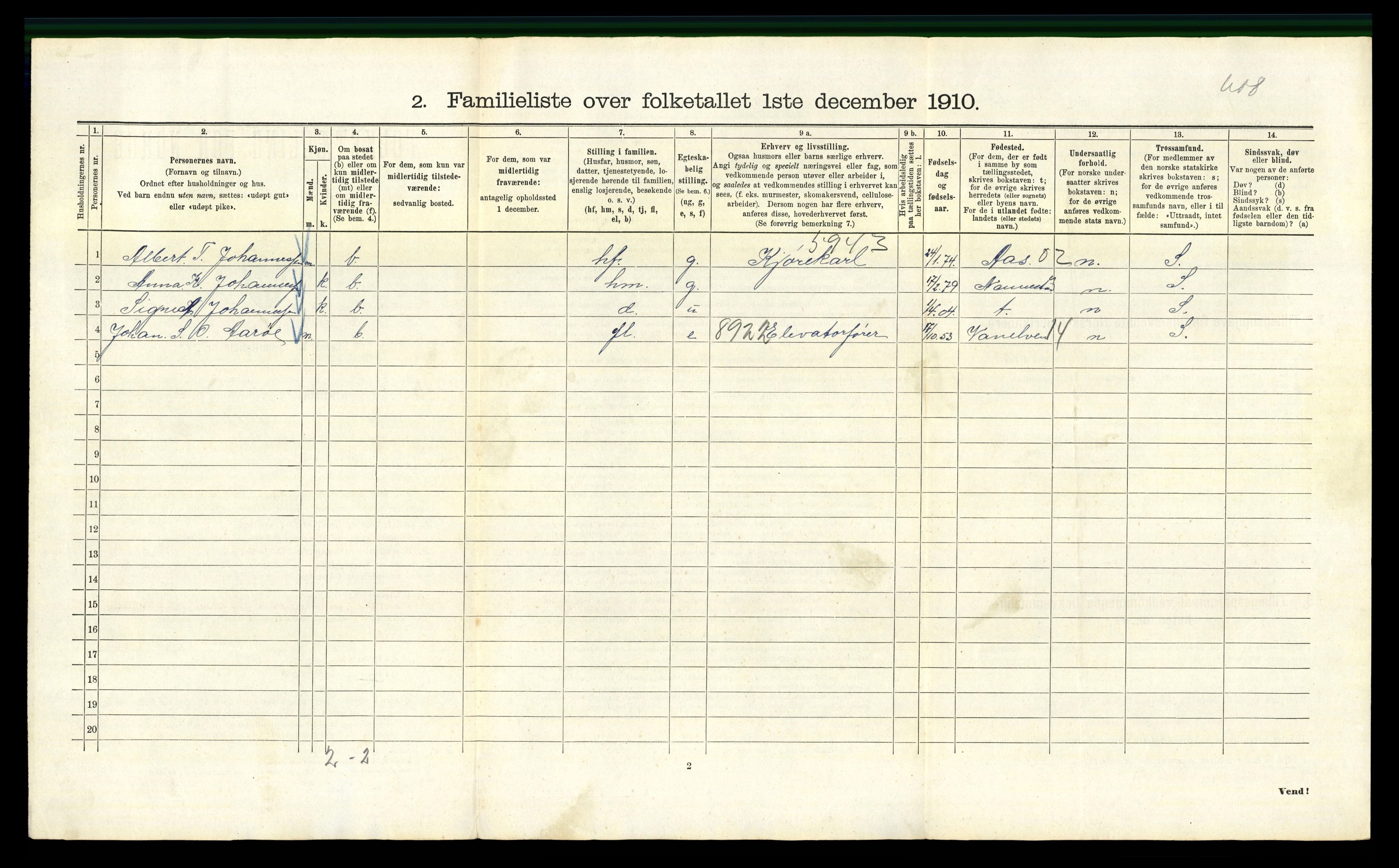 RA, 1910 census for Kristiania, 1910, p. 100352