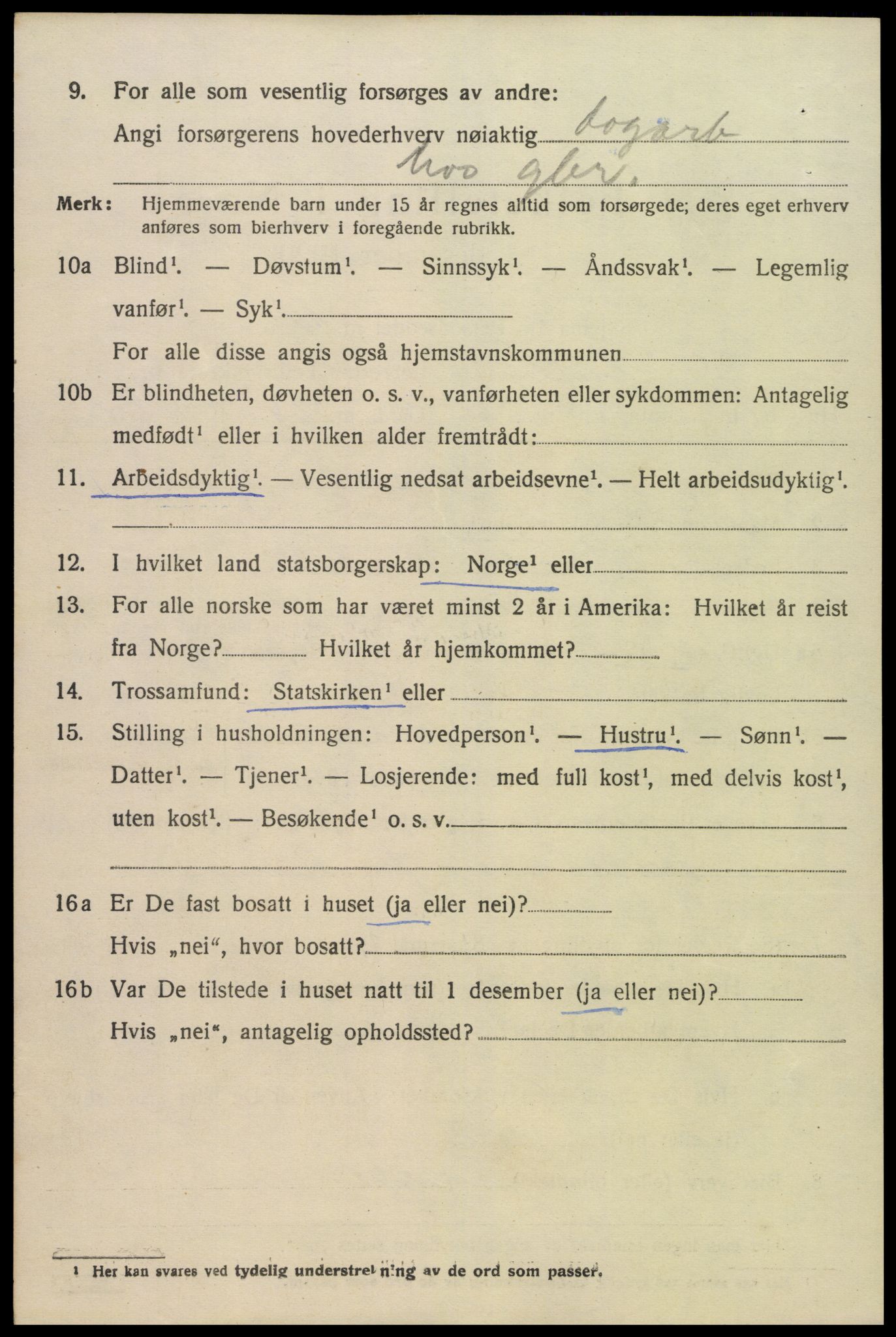 SAK, 1920 census for Dypvåg, 1920, p. 4984