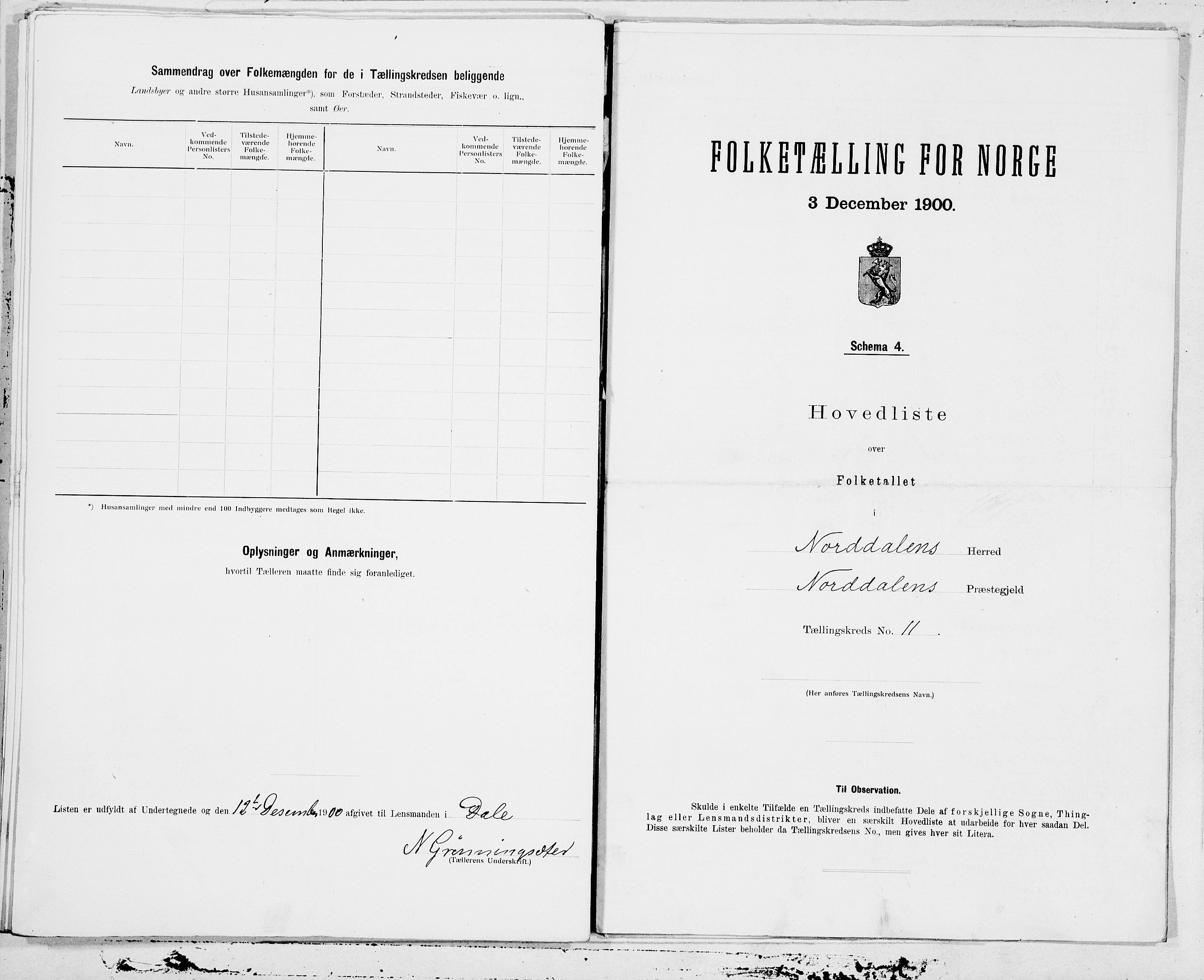 SAT, 1900 census for Norddal, 1900, p. 22