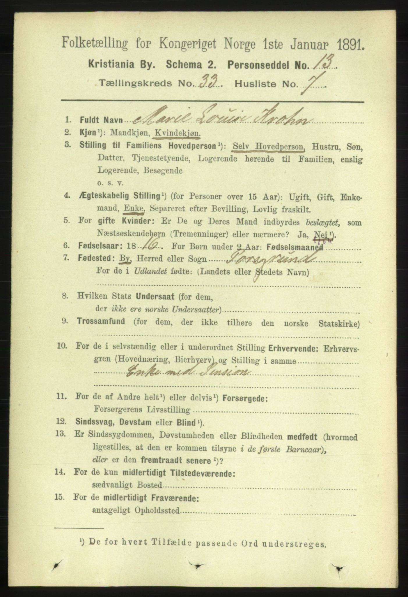 RA, 1891 census for 0301 Kristiania, 1891, p. 17780