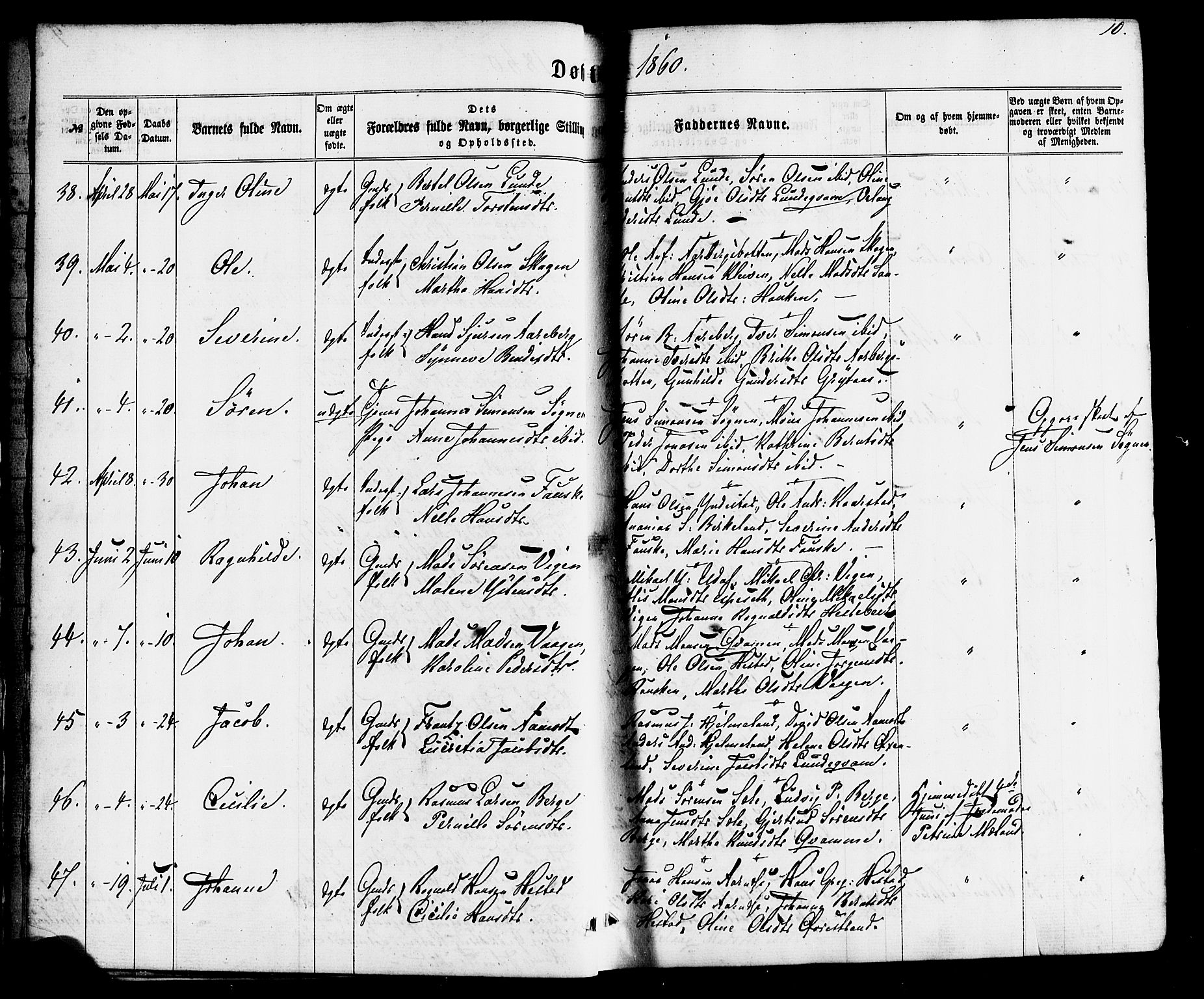 Gaular sokneprestembete, SAB/A-80001/H/Haa: Parish register (official) no. A 5, 1860-1881, p. 10