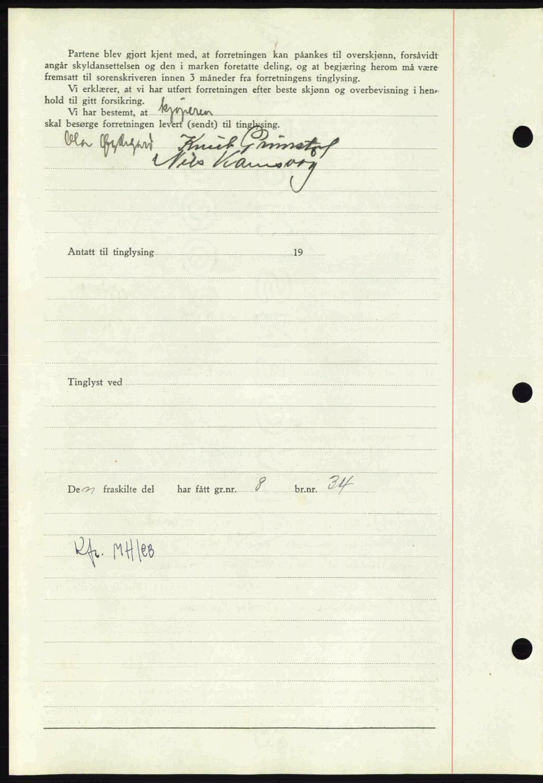 Nordmøre sorenskriveri, AV/SAT-A-4132/1/2/2Ca: Mortgage book no. A91, 1941-1942, Diary no: : 1930/1941