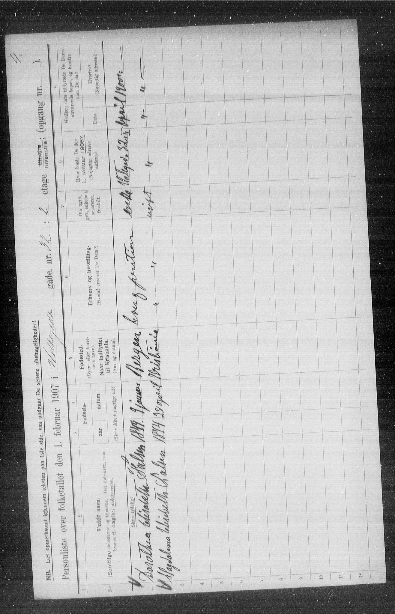 OBA, Municipal Census 1907 for Kristiania, 1907, p. 21239