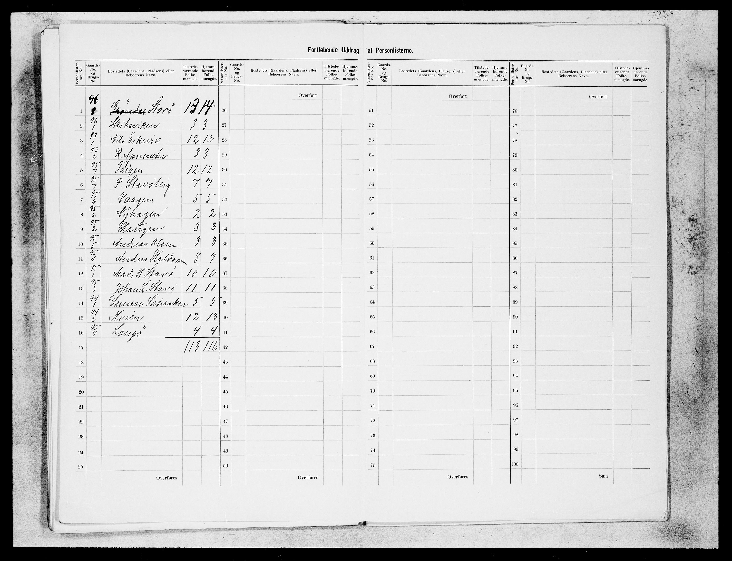 SAB, 1900 census for Kinn, 1900, p. 34