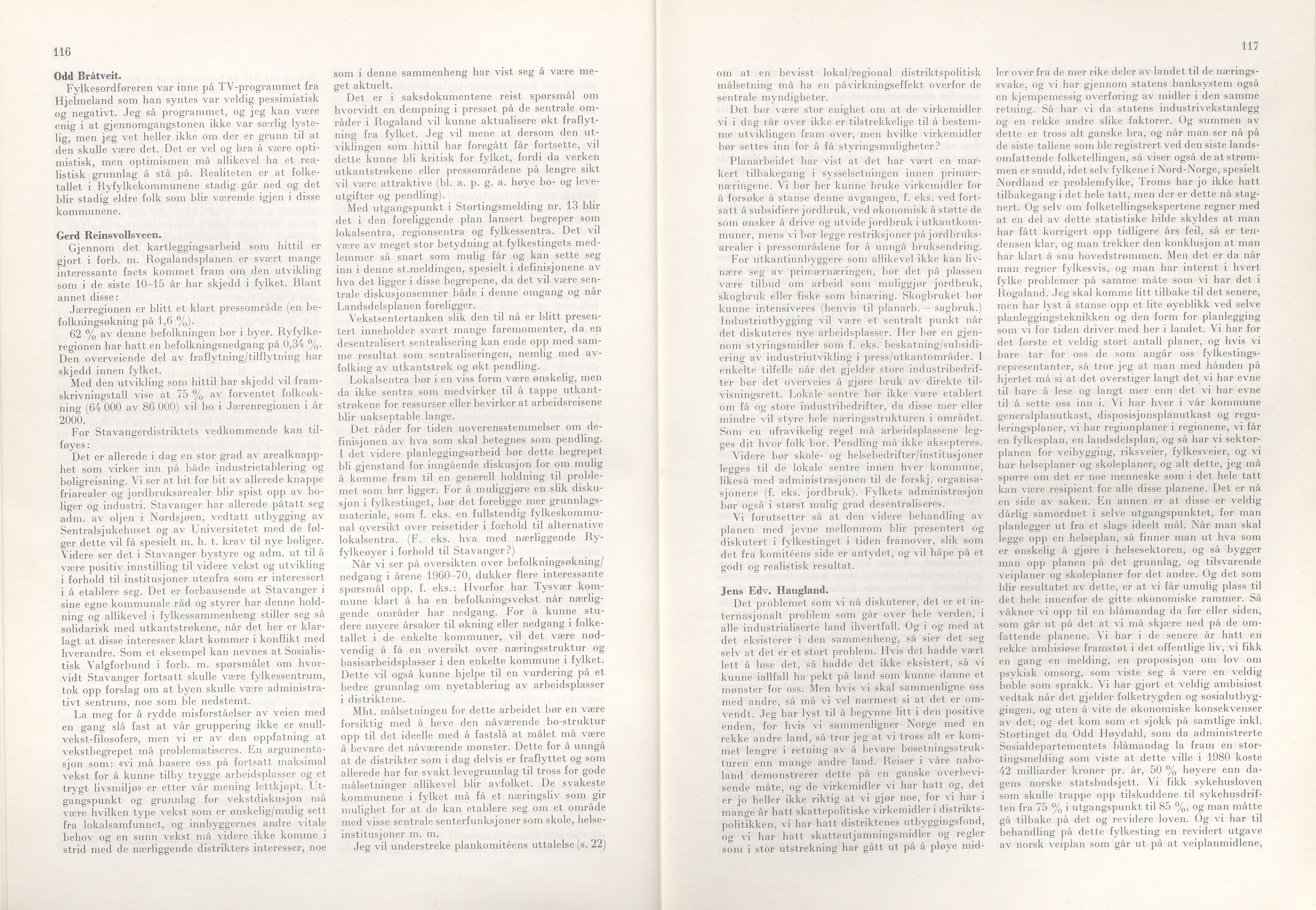 Rogaland fylkeskommune - Fylkesrådmannen , IKAR/A-900/A/Aa/Aaa/L0093: Møtebok , 1973, p. 116-117