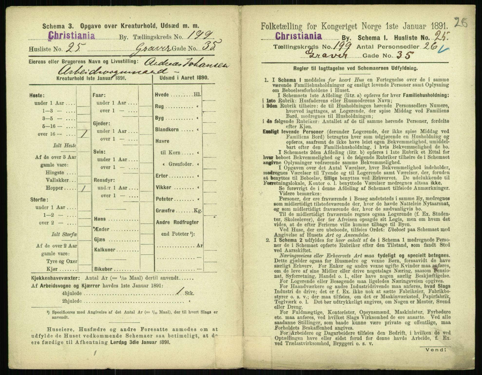 RA, 1891 census for 0301 Kristiania, 1891, p. 119734