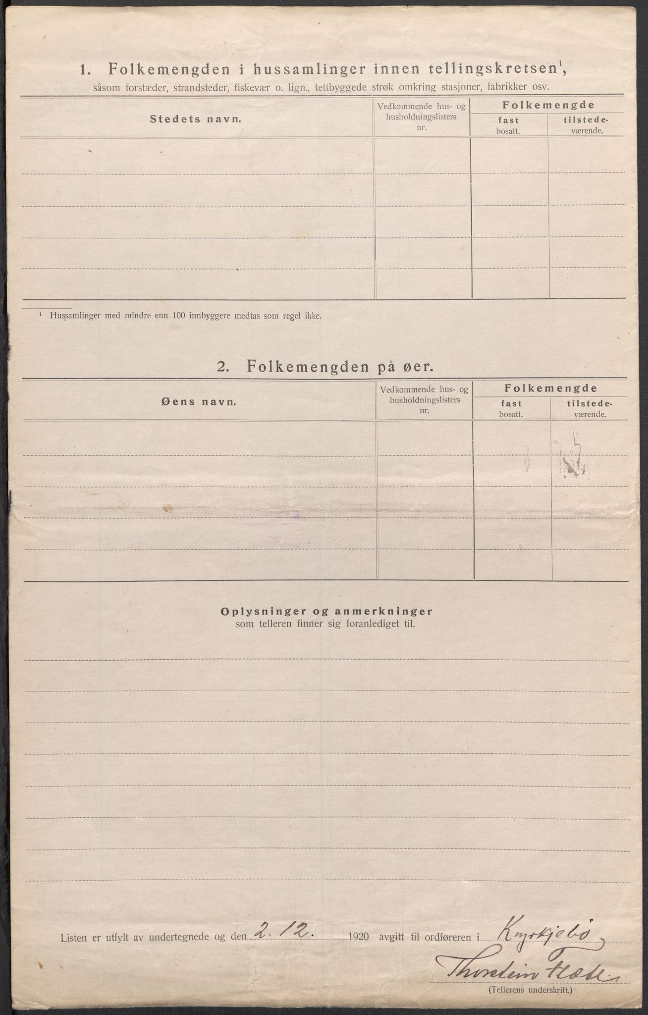 SAB, 1920 census for Kyrkjebø, 1920, p. 36