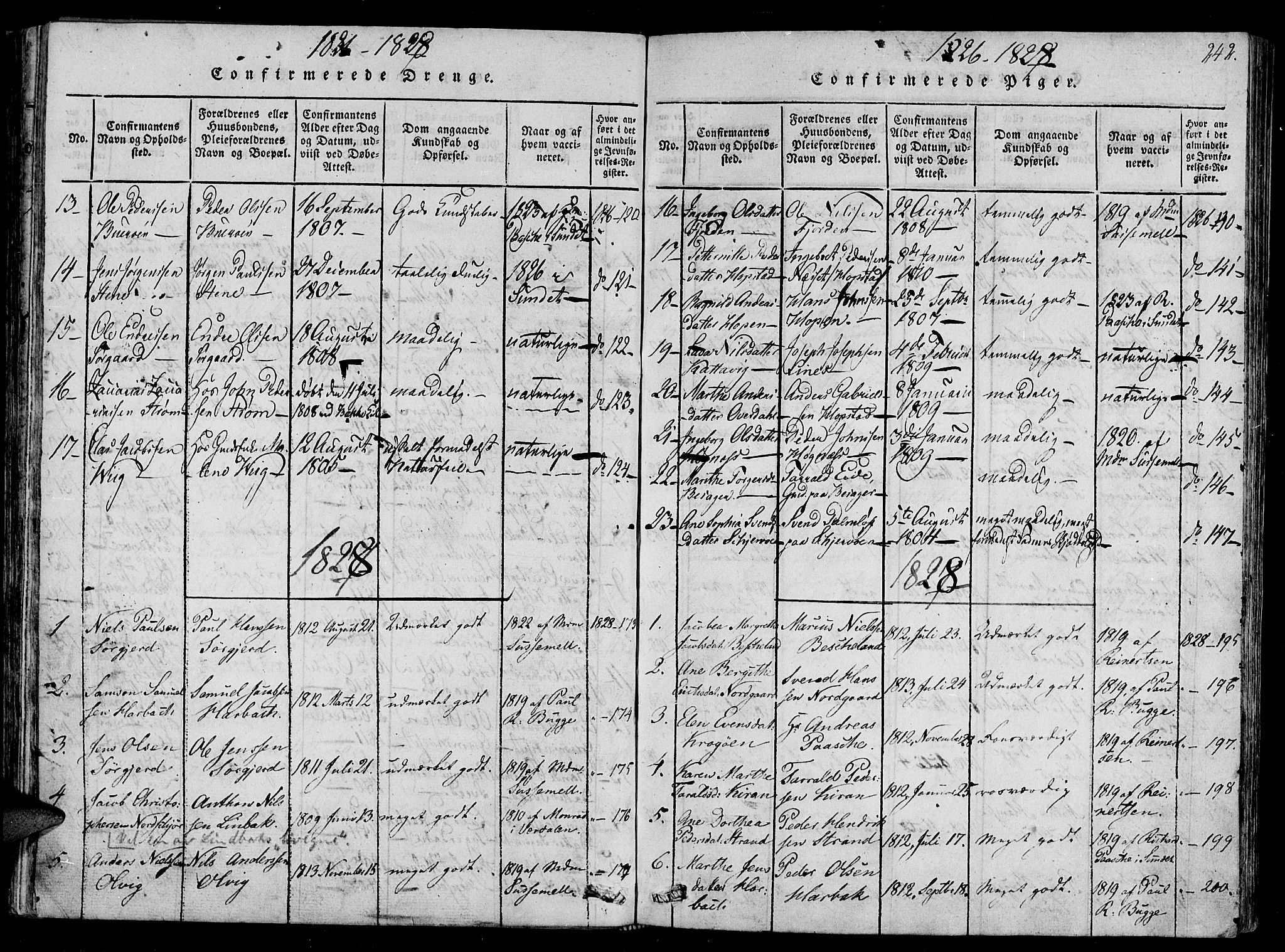 Ministerialprotokoller, klokkerbøker og fødselsregistre - Sør-Trøndelag, SAT/A-1456/657/L0702: Parish register (official) no. 657A03, 1818-1831, p. 242
