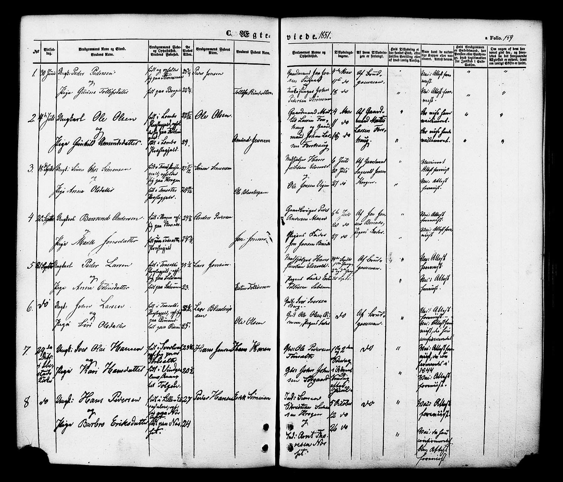 Målselv sokneprestembete, SATØ/S-1311/G/Ga/Gaa/L0008kirke: Parish register (official) no. 8, 1851-1877, p. 159