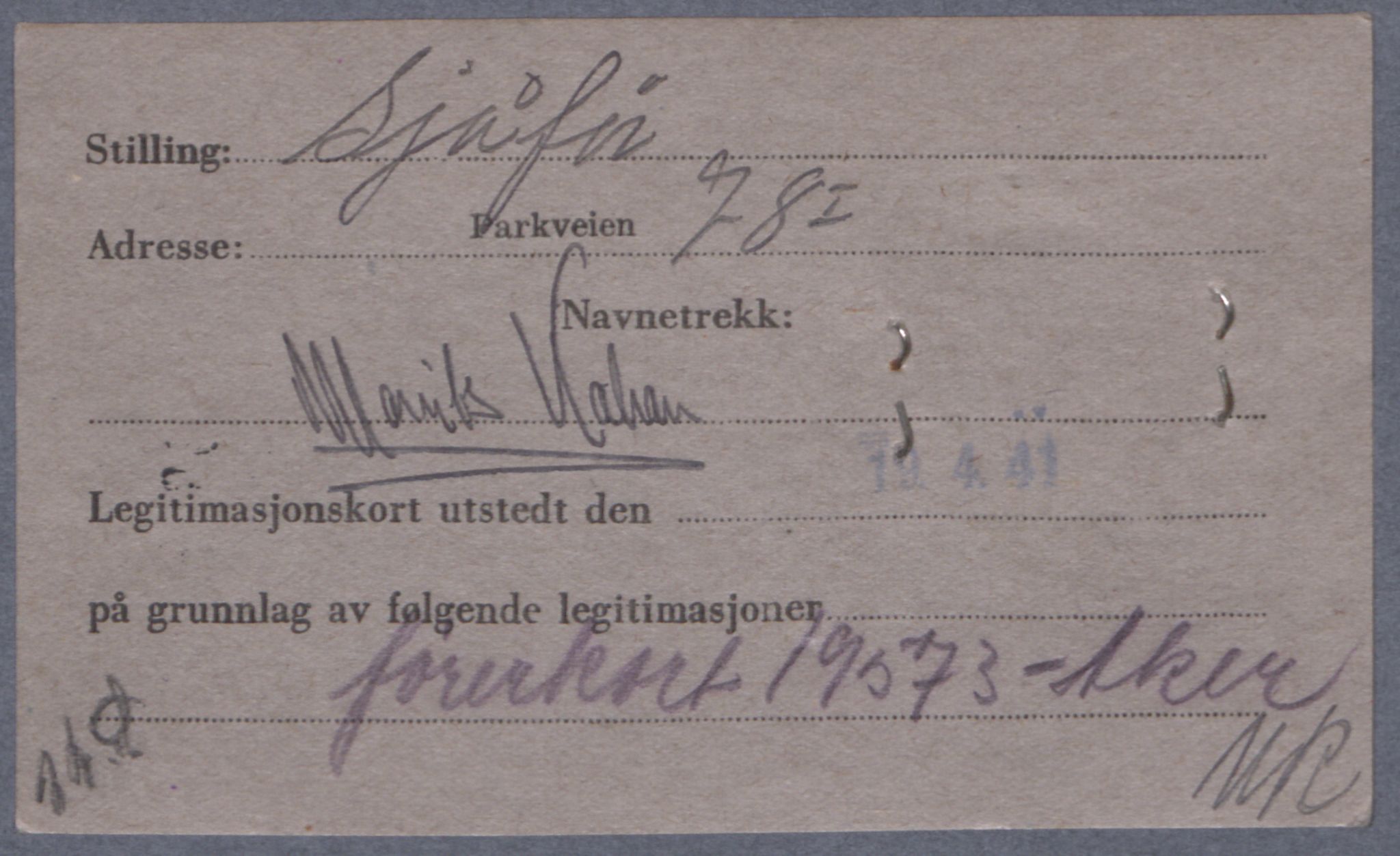 Sosialdepartementet, Våre Falne, AV/RA-S-1708/E/Ee/Eea/L0021A: Legitimasjonskort med fotografier for jøder, 1941-1942, p. 192