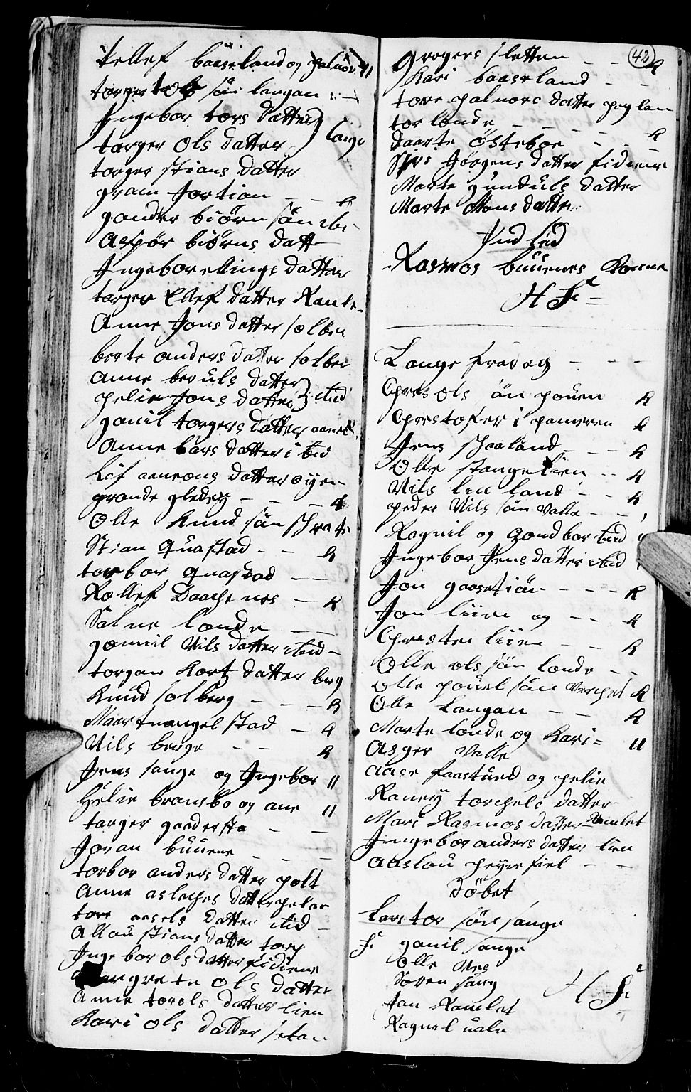 Holt sokneprestkontor, SAK/1111-0021/F/Fb/L0004: Parish register (copy) no. B 4, 1730-1746, p. 42